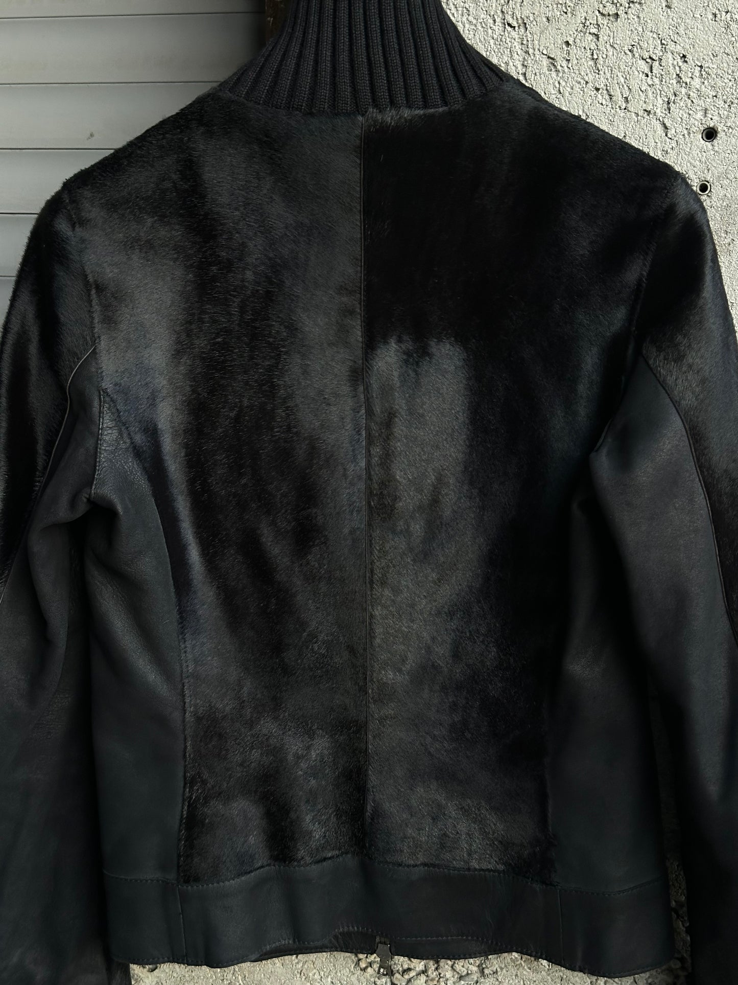 BLACK PONYHAIR JACKET