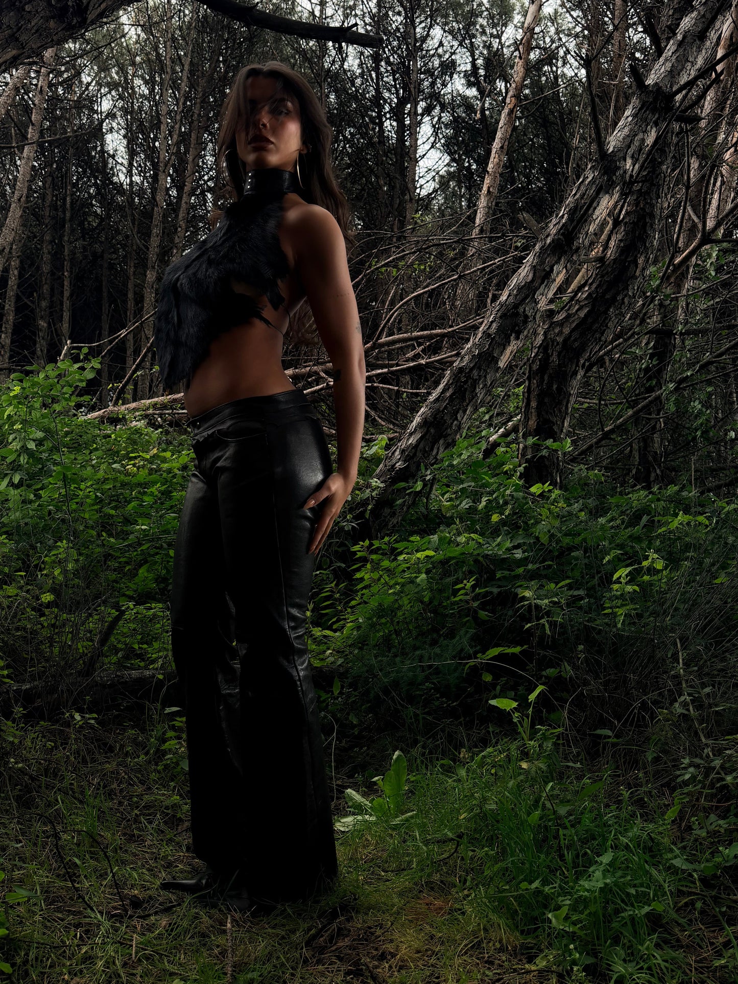 ALEKSANDER CECCO “ALEYA” BOOTCUT LEATHER PANTS