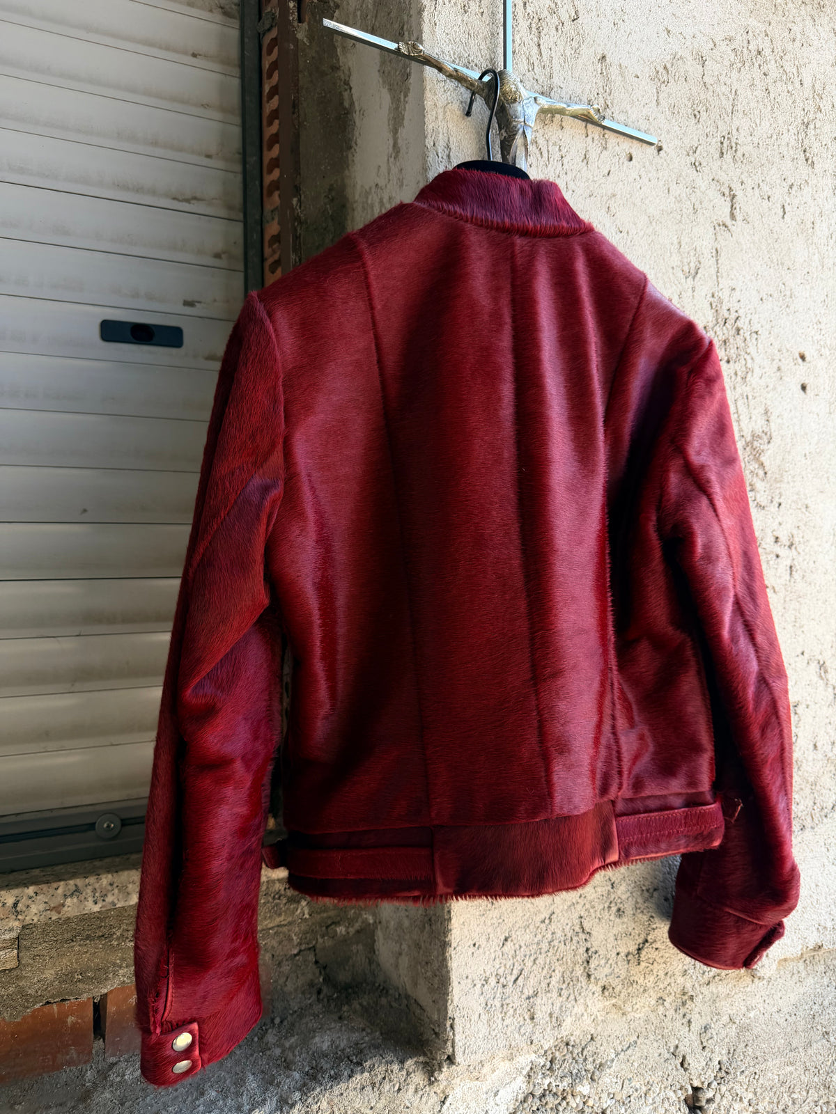 RED WINE PONYHAIR BIKER