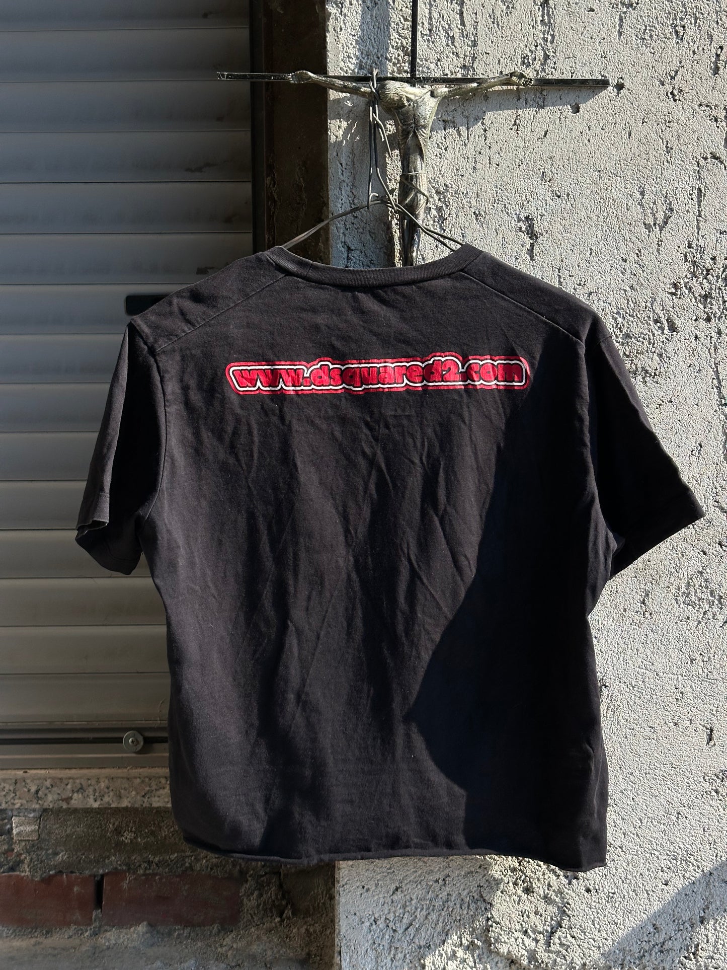 DSQUARED2 OPEN 24HOURS CROPPED T-SHIRT