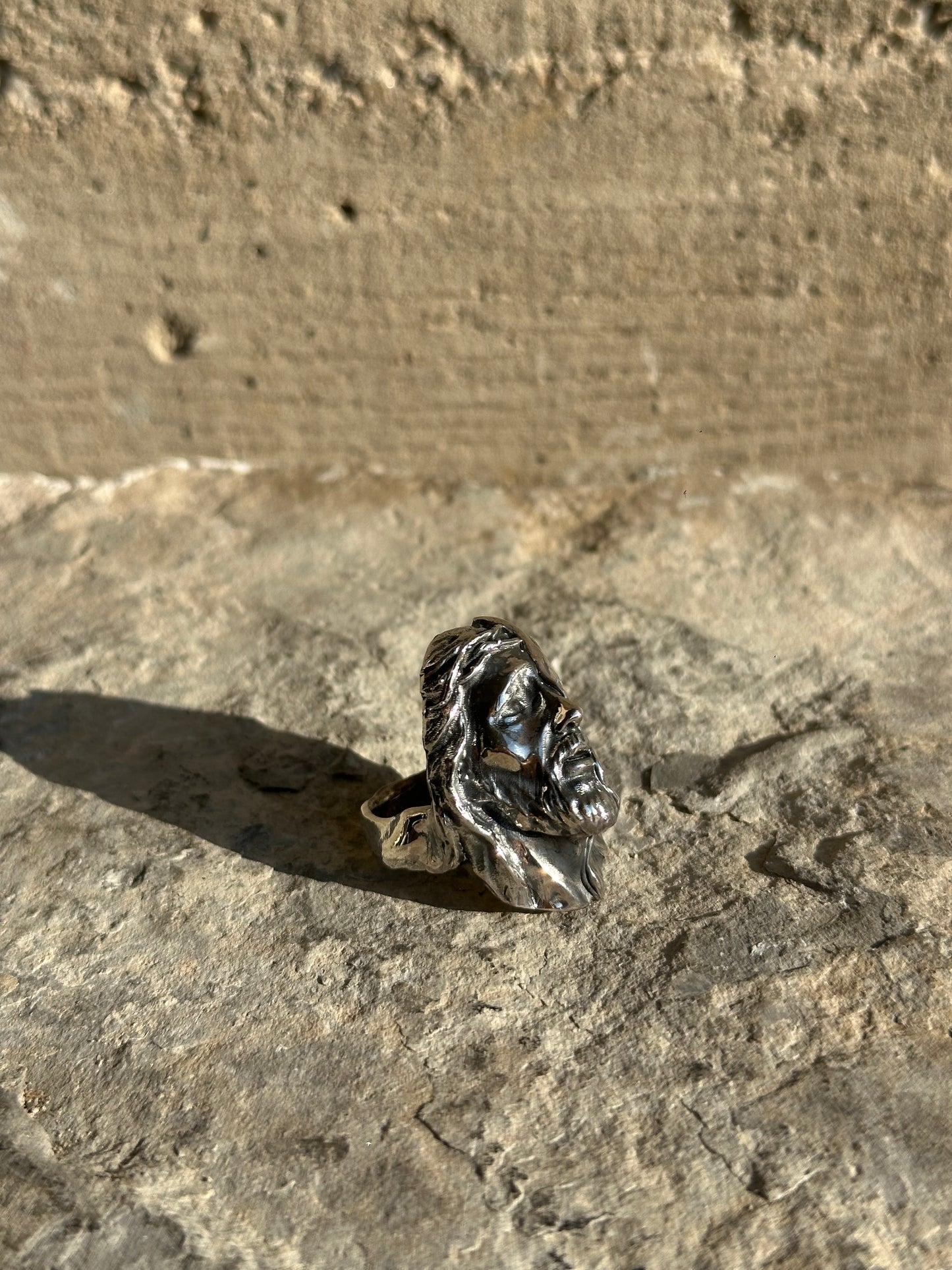 HAILV VEILED CHRIST SILVER RING