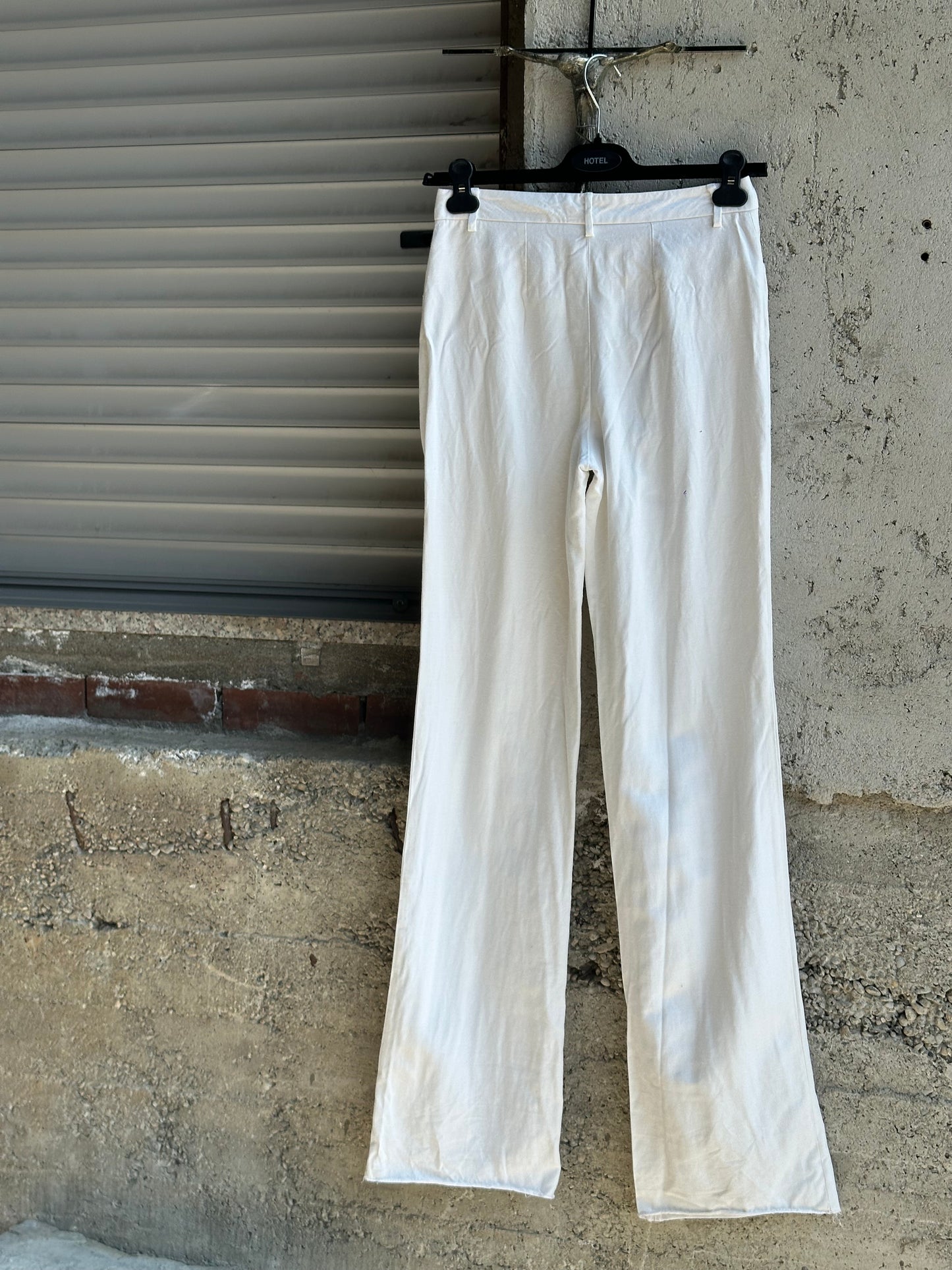 DOLCE & GABBANA WHITE FLARED PANTS