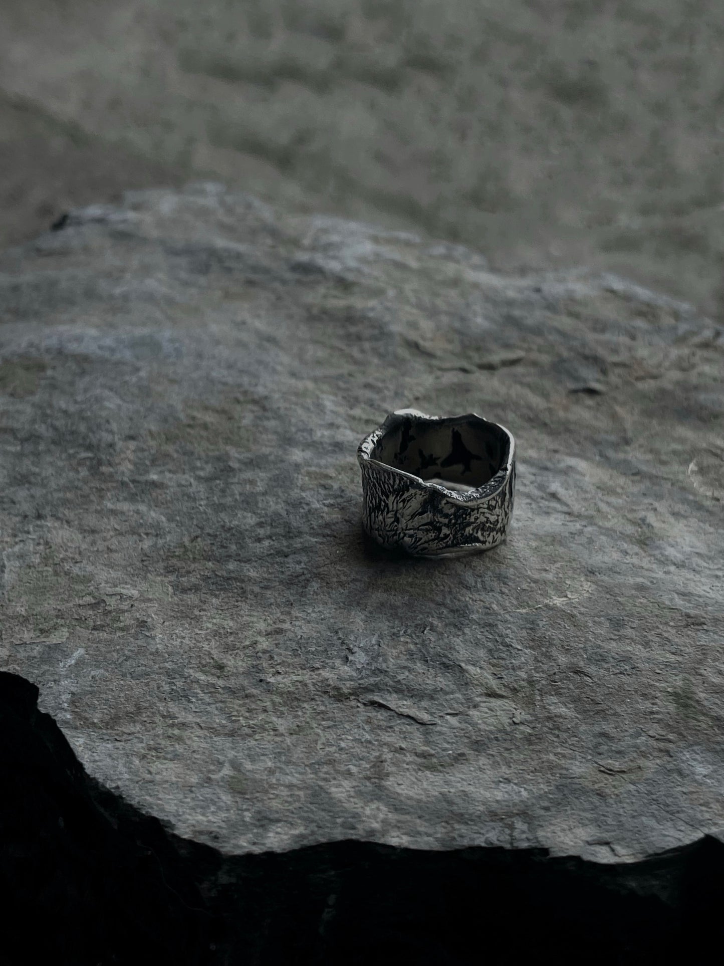 HAILV SILVER UNIQUE TEXTURE RING