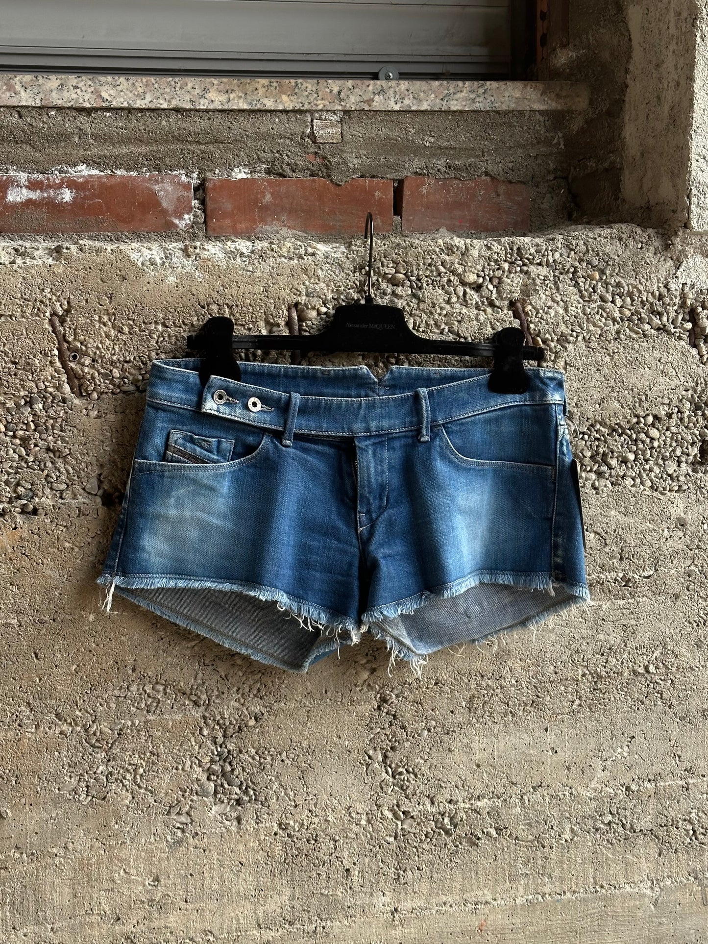 DIESEL DENIM MINI SHORTS