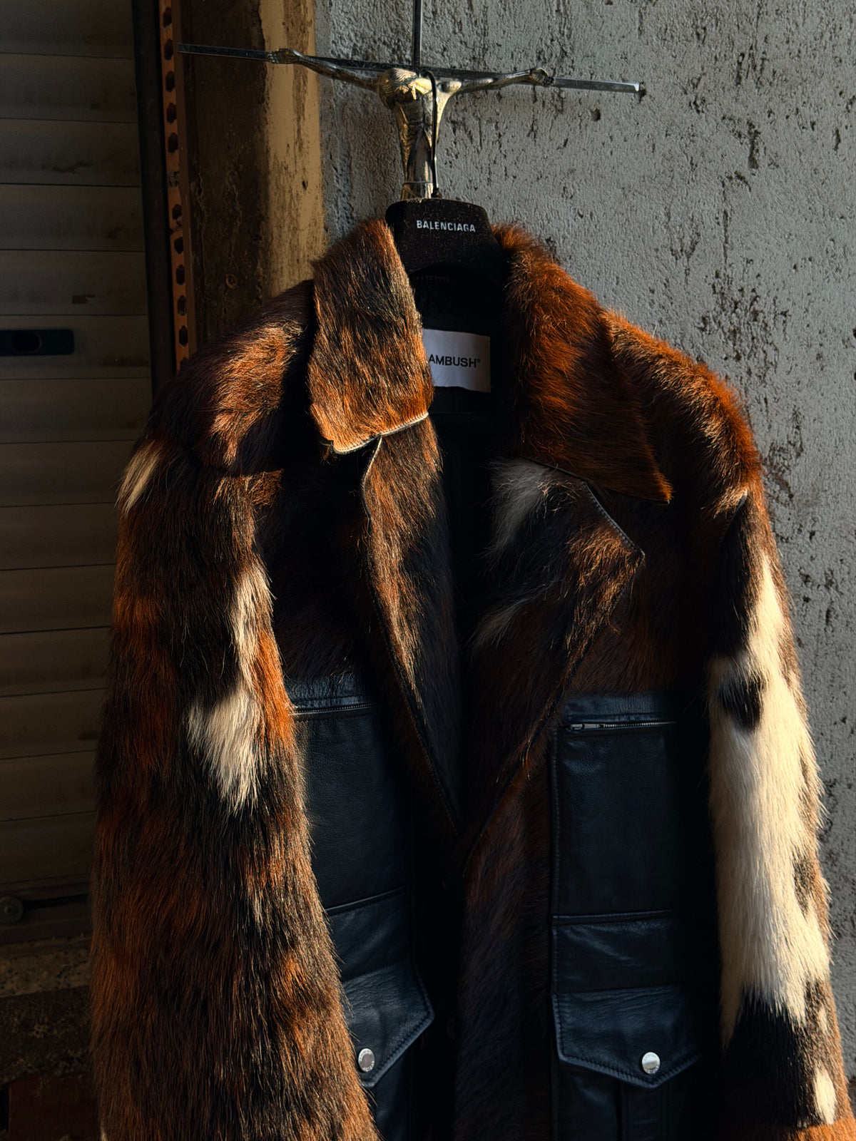 AMBUSH COWHIDE RUNWAY COAT