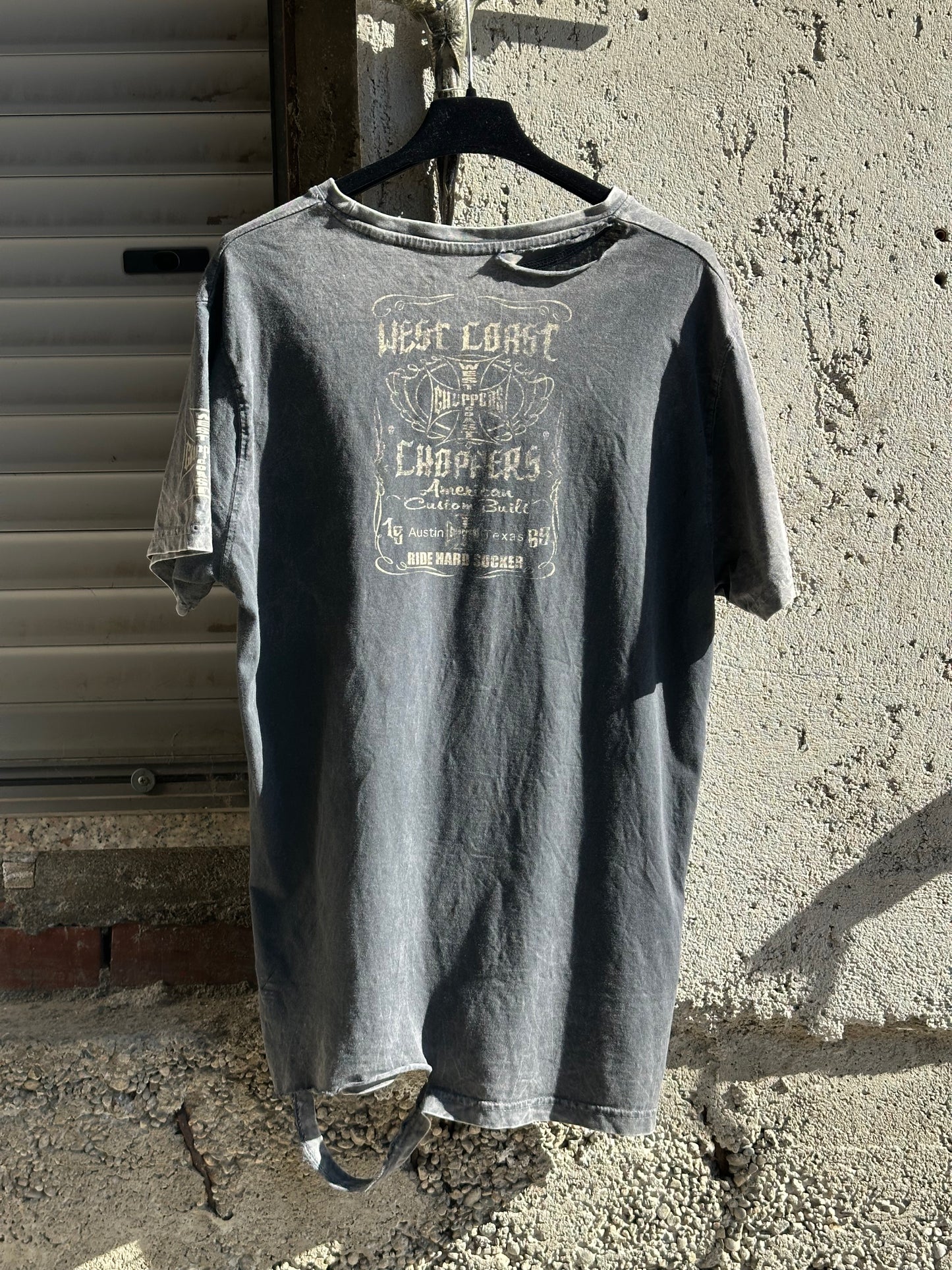 WEST COAST CHOPPERS *RIDE HARD SUCKER* DISTRESSED T-SHIRT