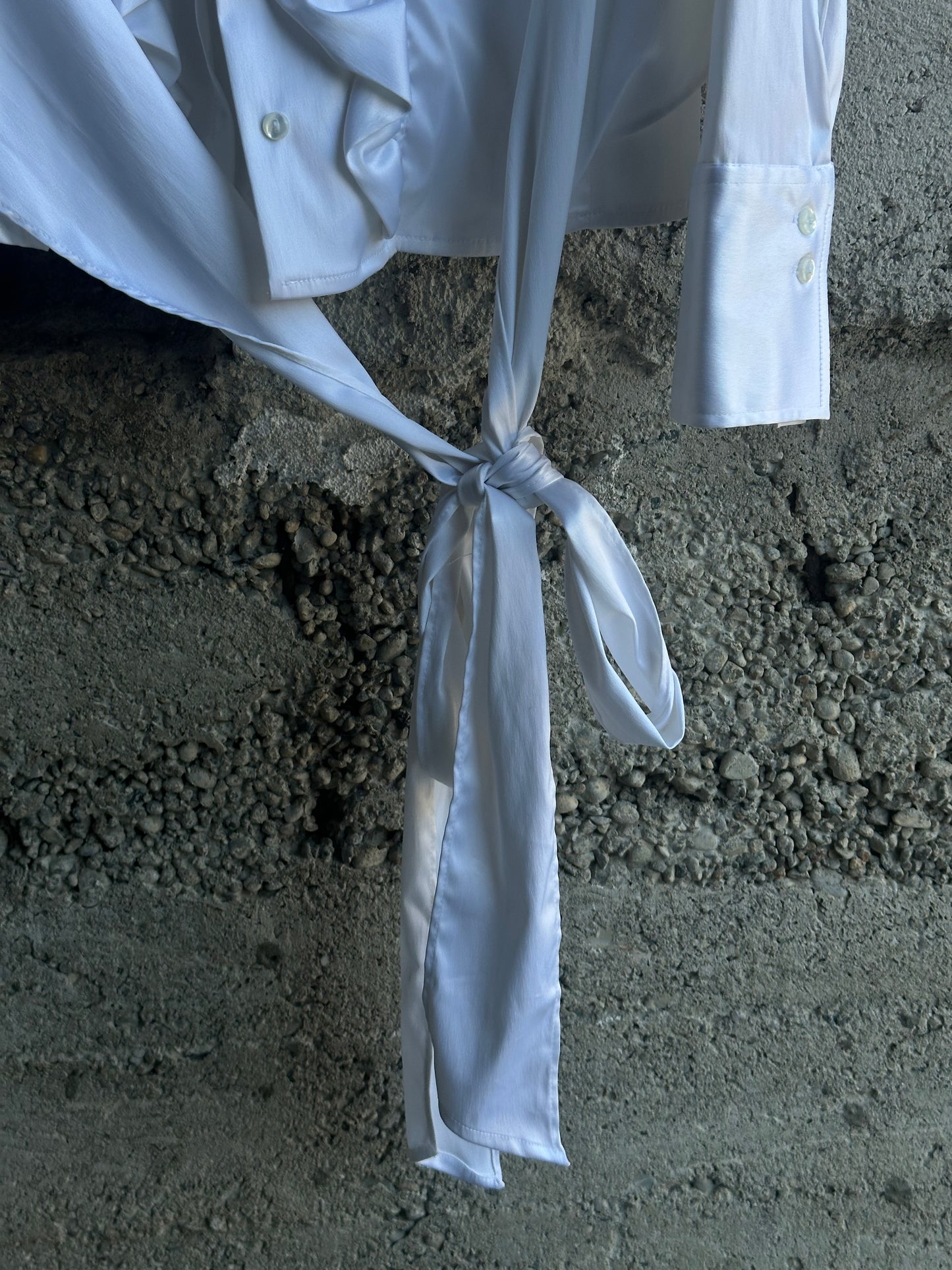 WHITE SILK SHIRT