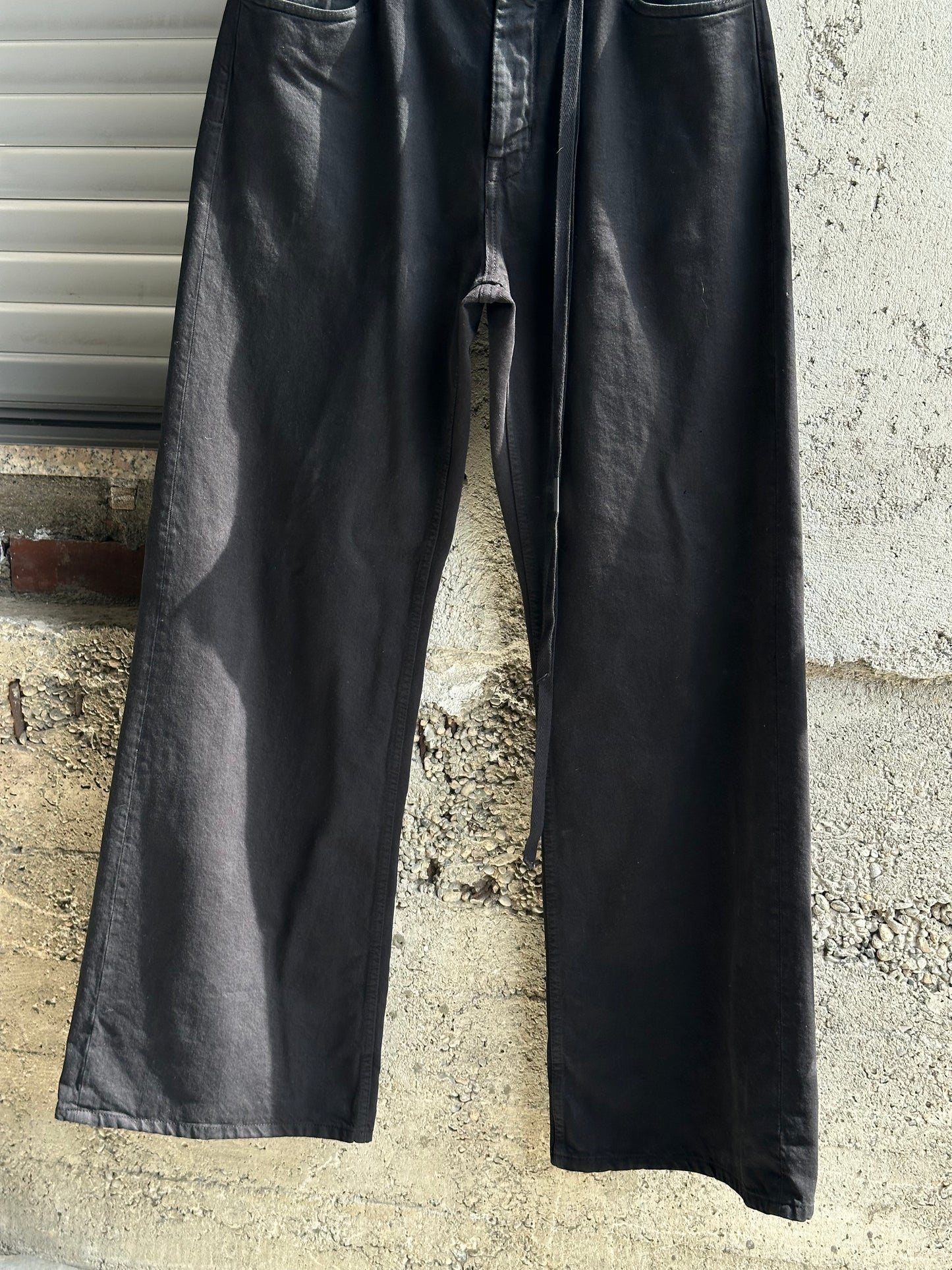ANN DEMEULEMEESTER BLACK BAGGY PANTS