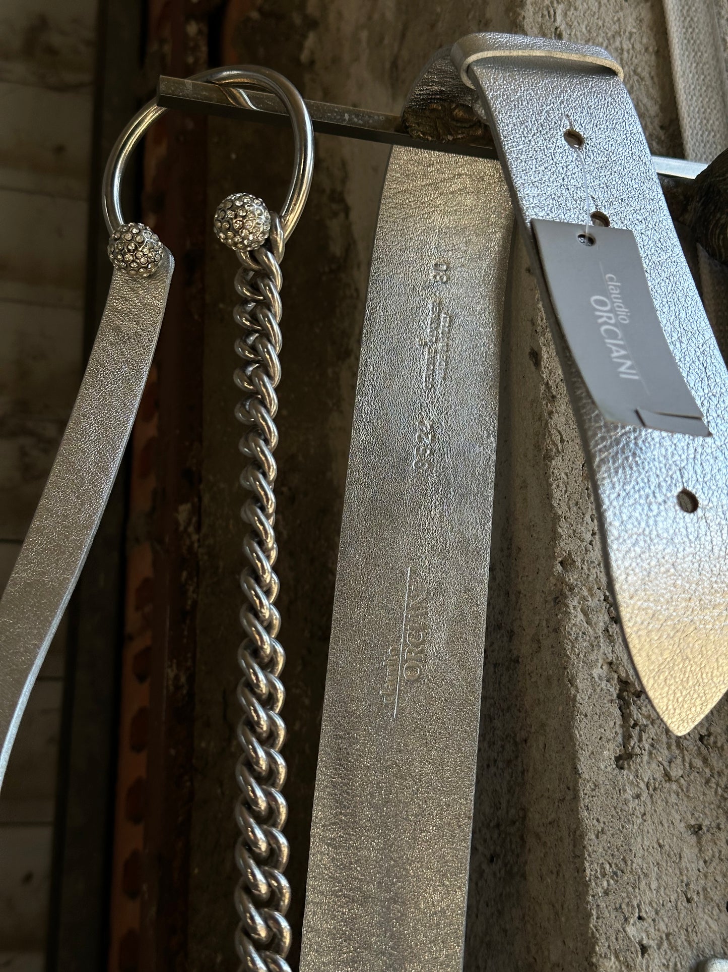 ORCIANI SILVER CHAIN BELT