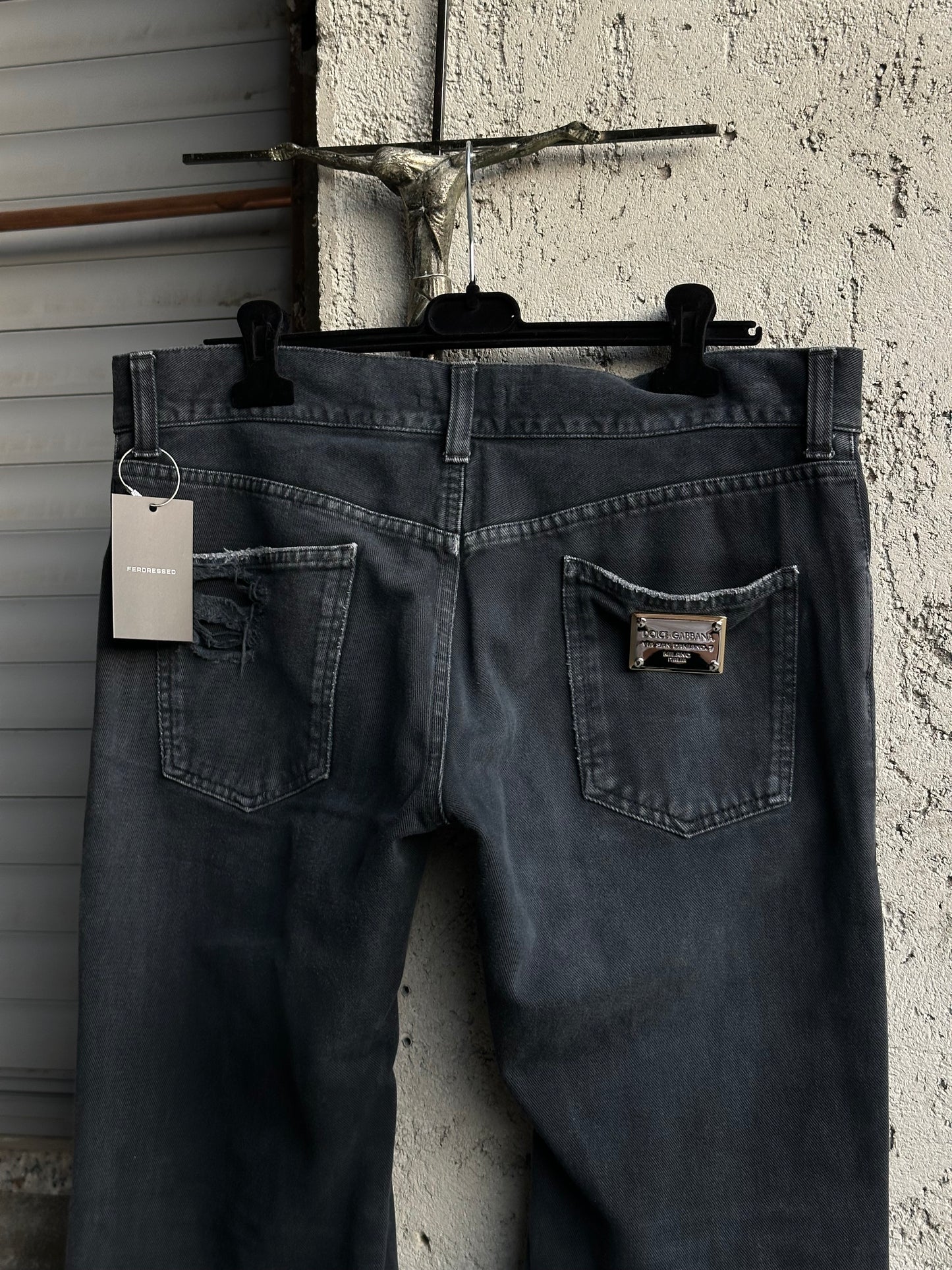 DOLCE & GABBANA BLACK FLARED JEANS