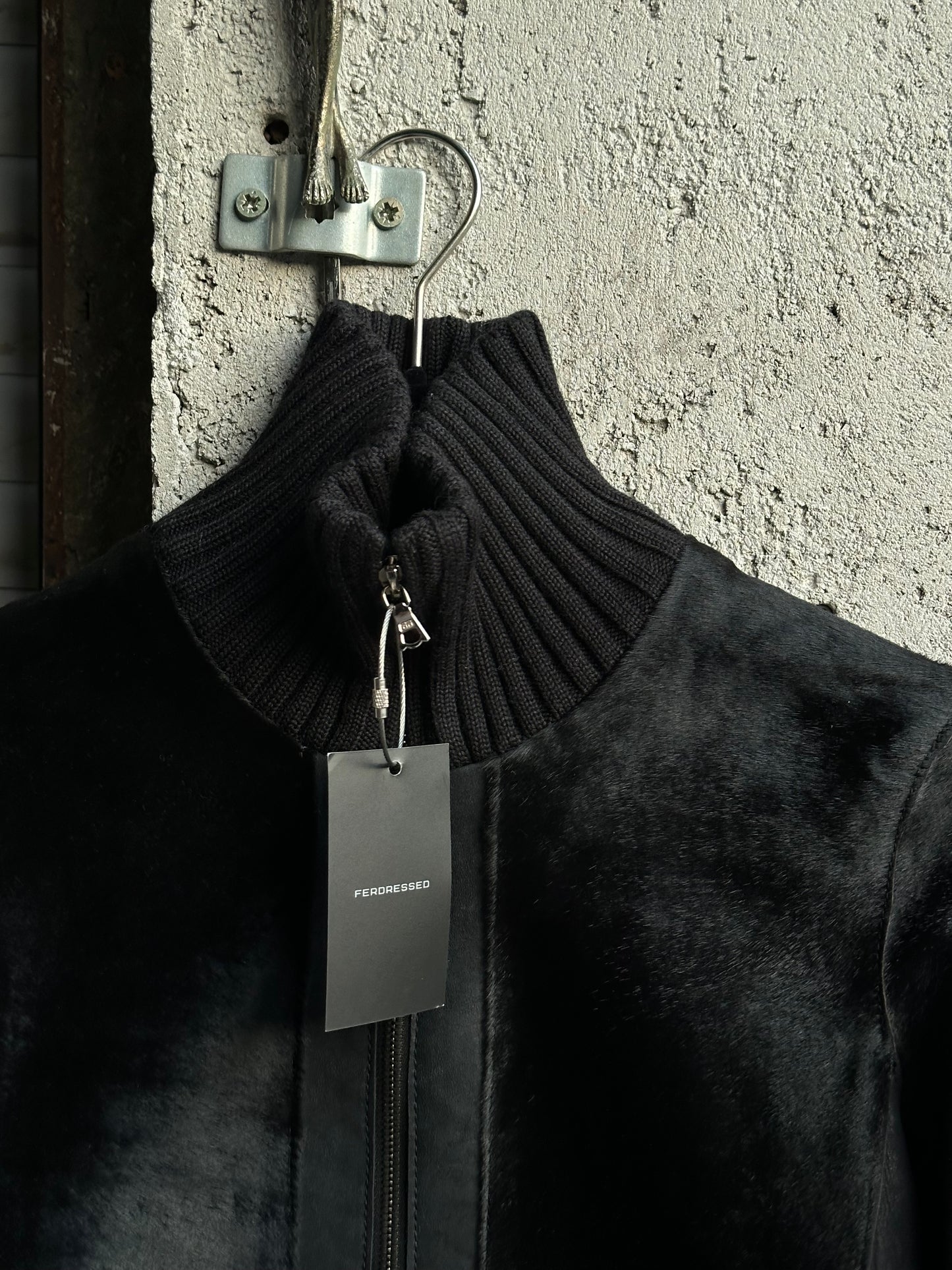 BLACK PONYHAIR JACKET
