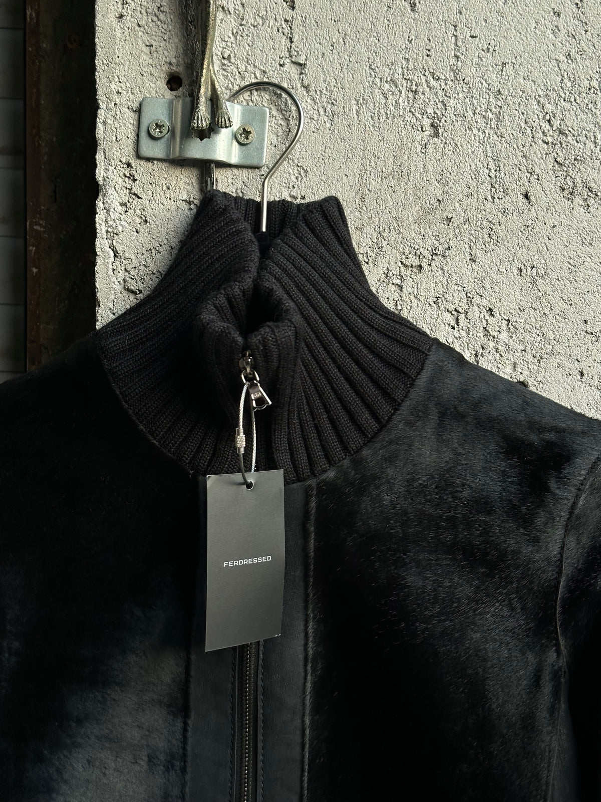 BLACK PONYHAIR BOMBER