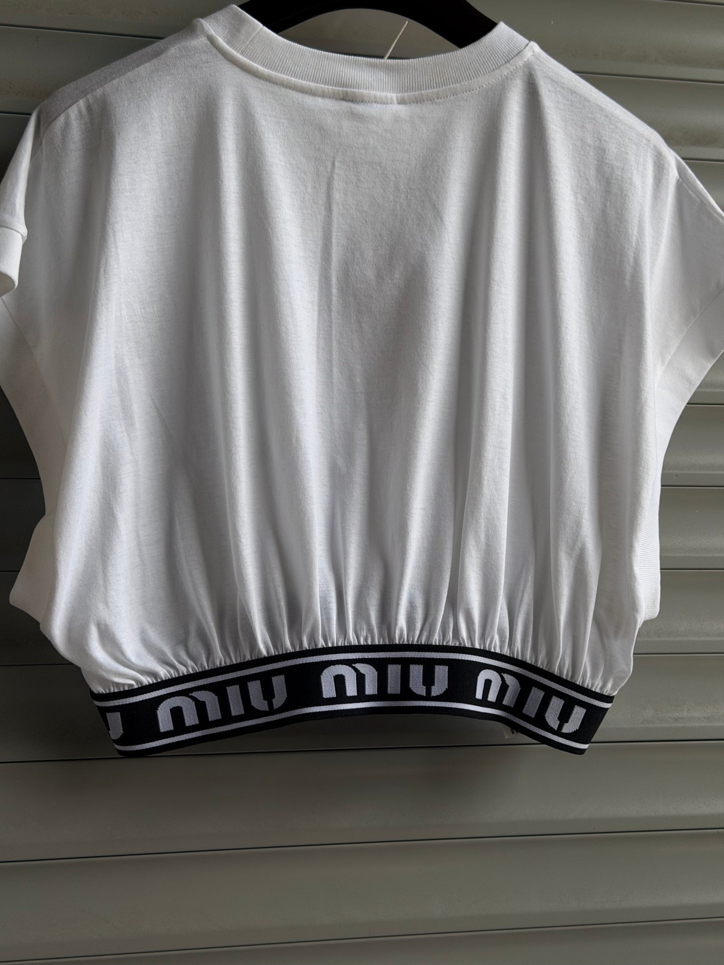 MIU MIU CROPPED GYM TOP