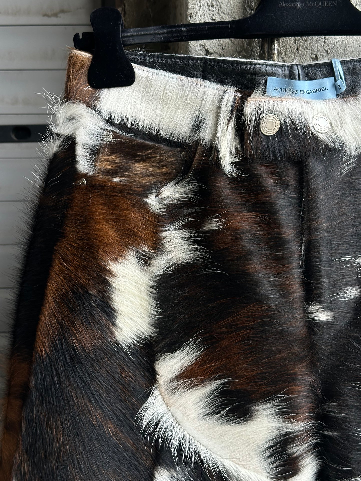 ION ACHILLES GABRIEL COWHIDE BAGGY PANTS