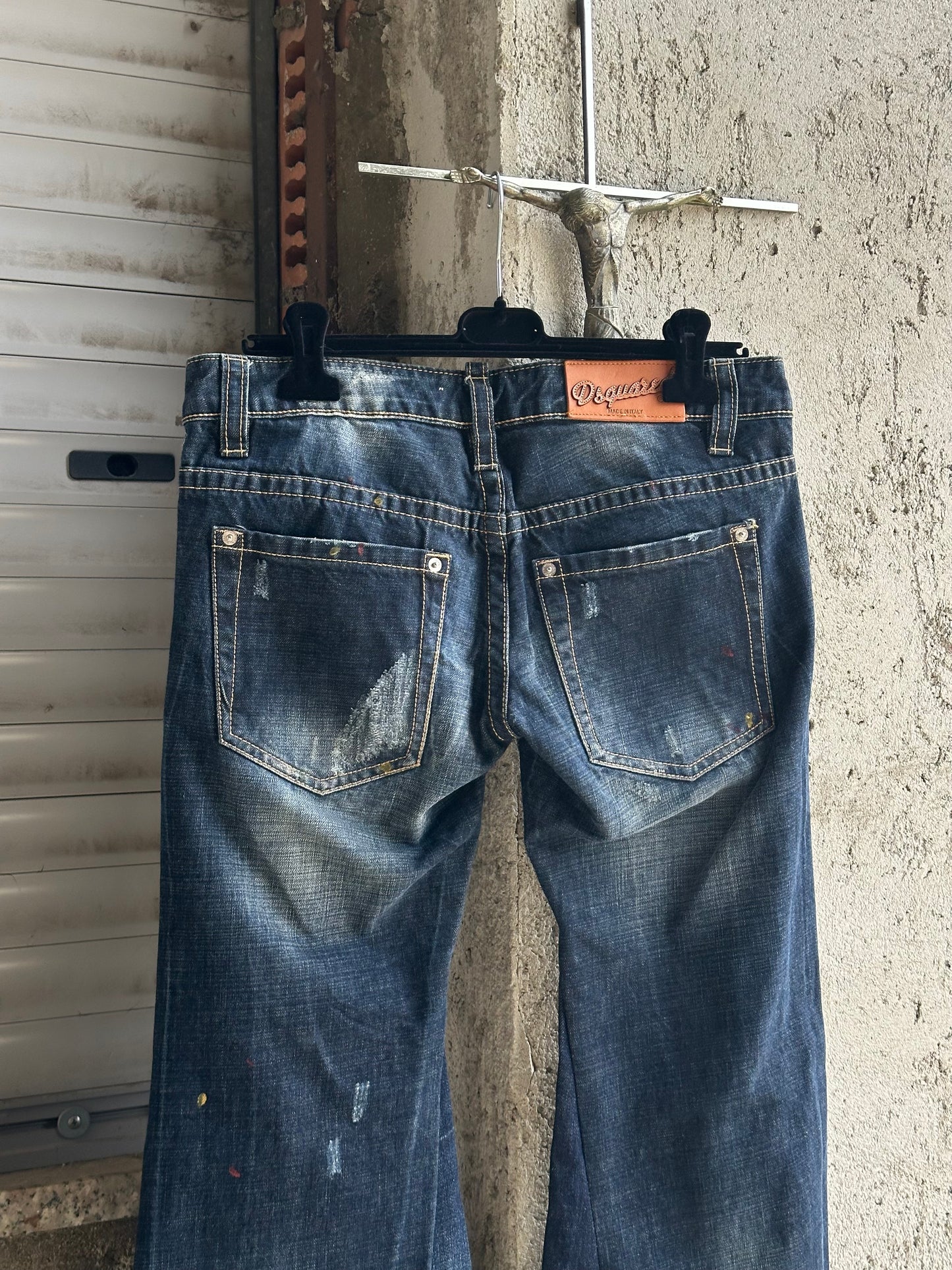 DSQUARED2 FLARED DENIM PANTS