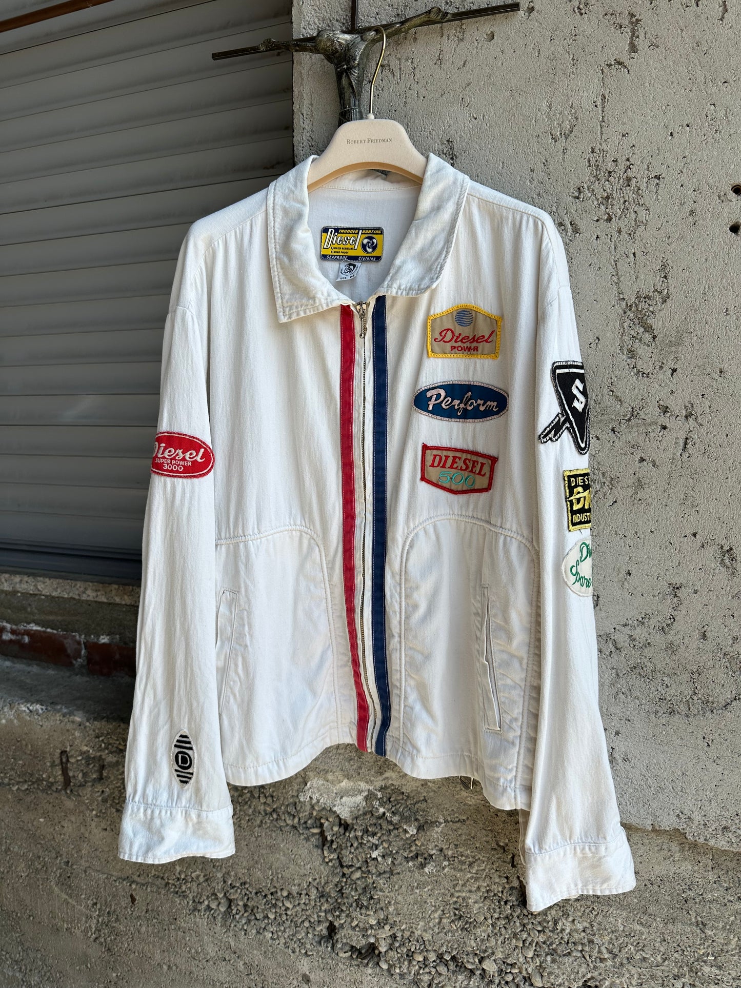 DIESEL PATCH WHITE DENIM JACKET