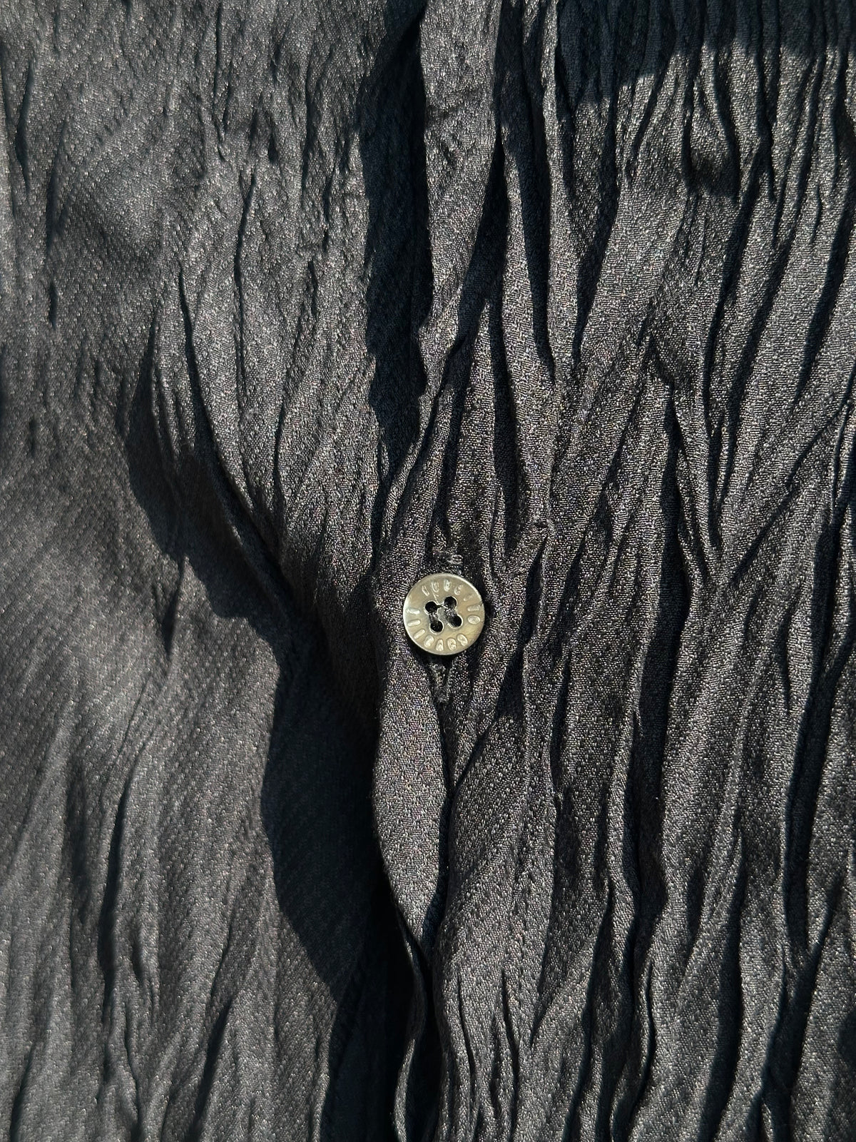 ROBERTO CAVALLI PLISSE BLACK SHIRT