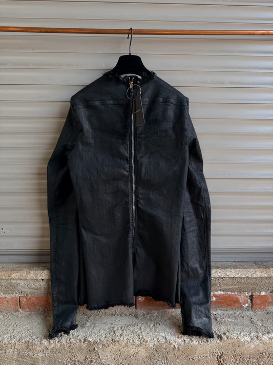 RICK OWENS WAXED BACK ZIPPED LONG SLEEVES