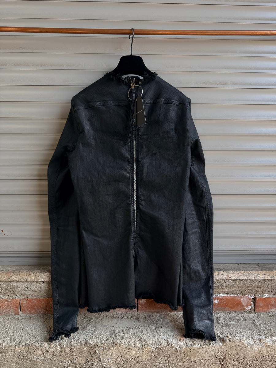 RICK OWENS WAXED BACK ZIPPED LONG SLEEVES