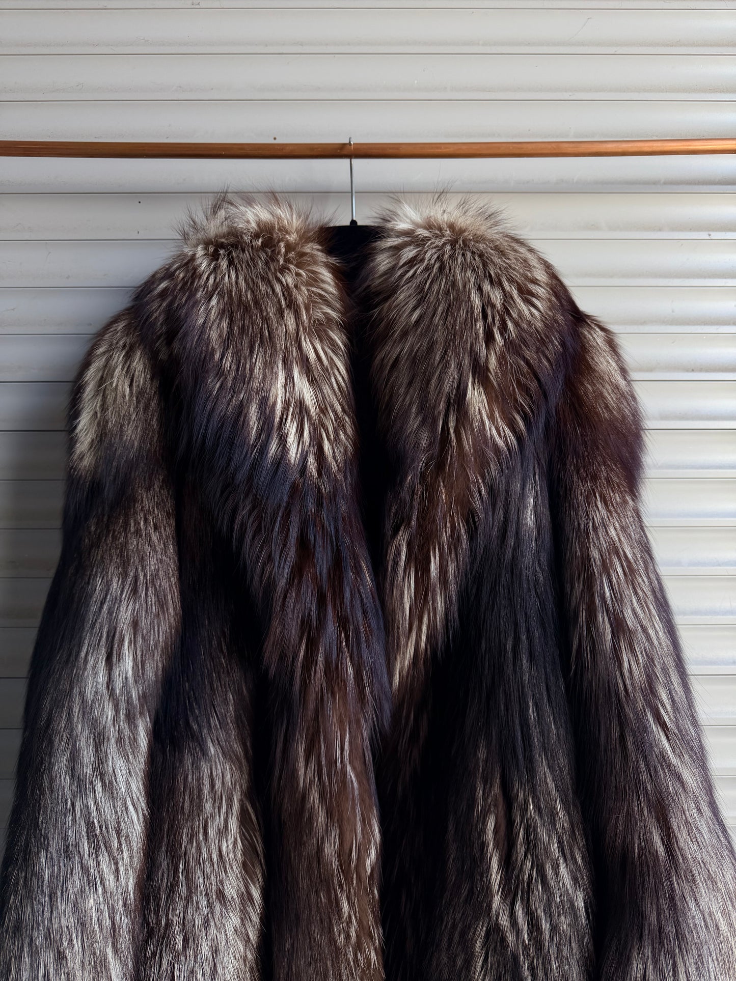 SILVER FOX FUR COAT