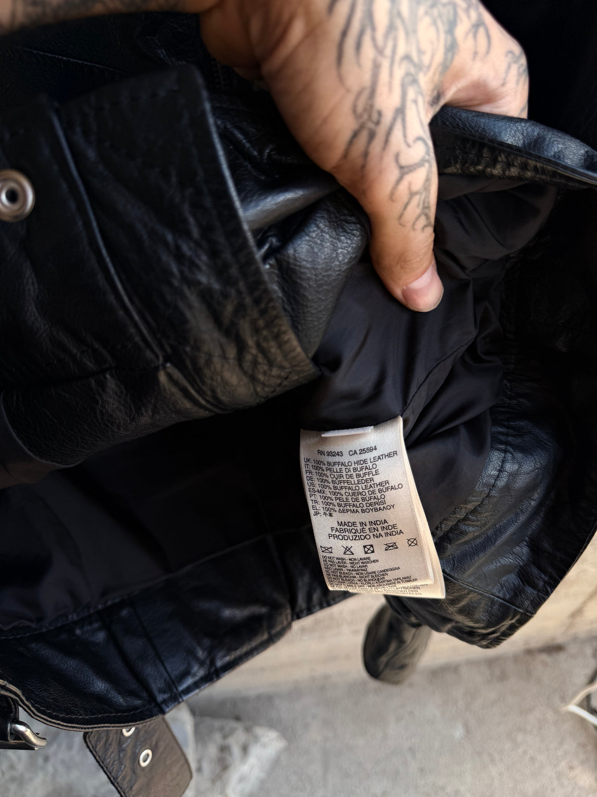 DIESEL BUFFALO LEATHER BIKER