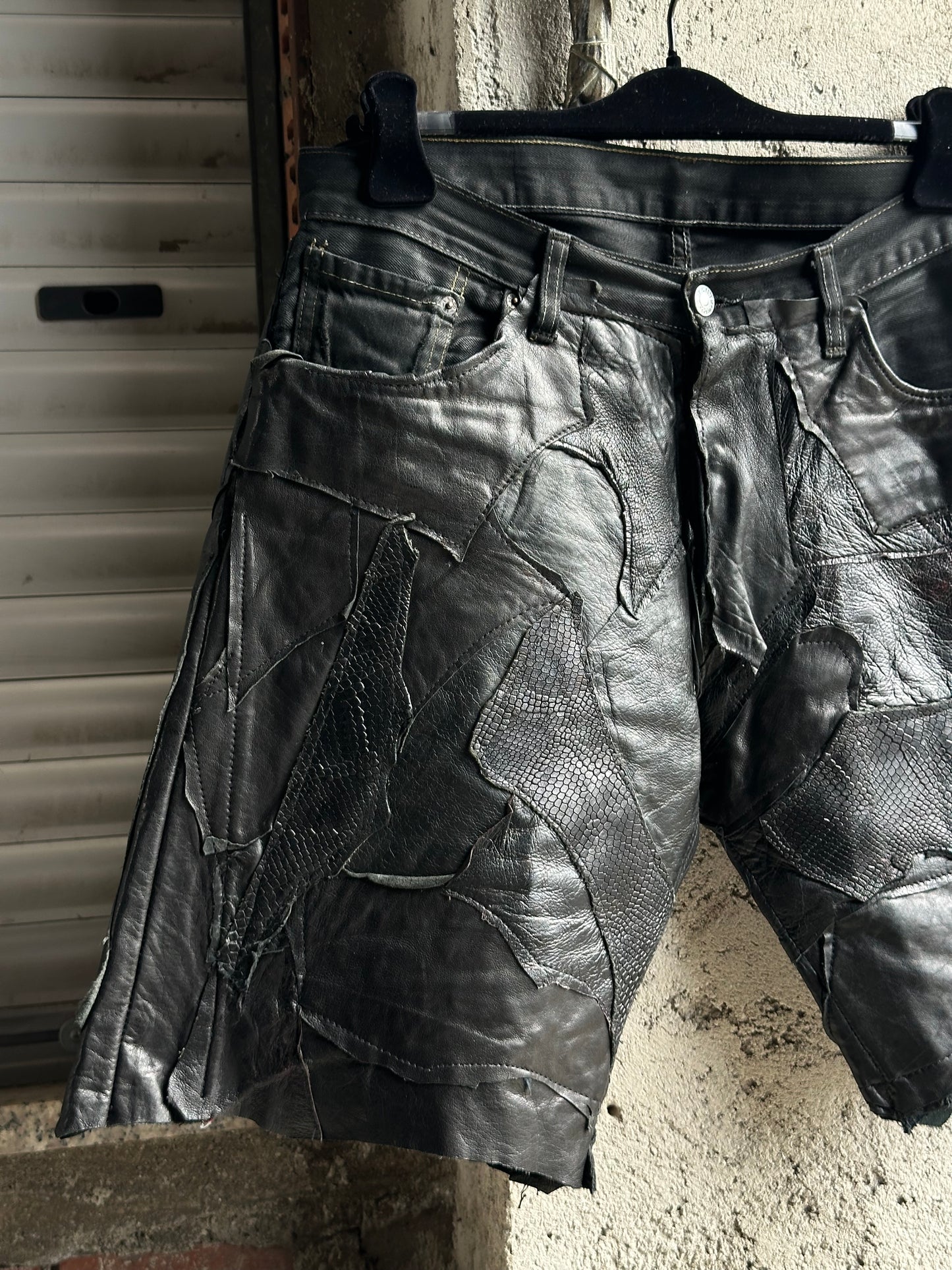 ALEKSANDER CECCO PATCHWORK TIBIA CUT PANTS