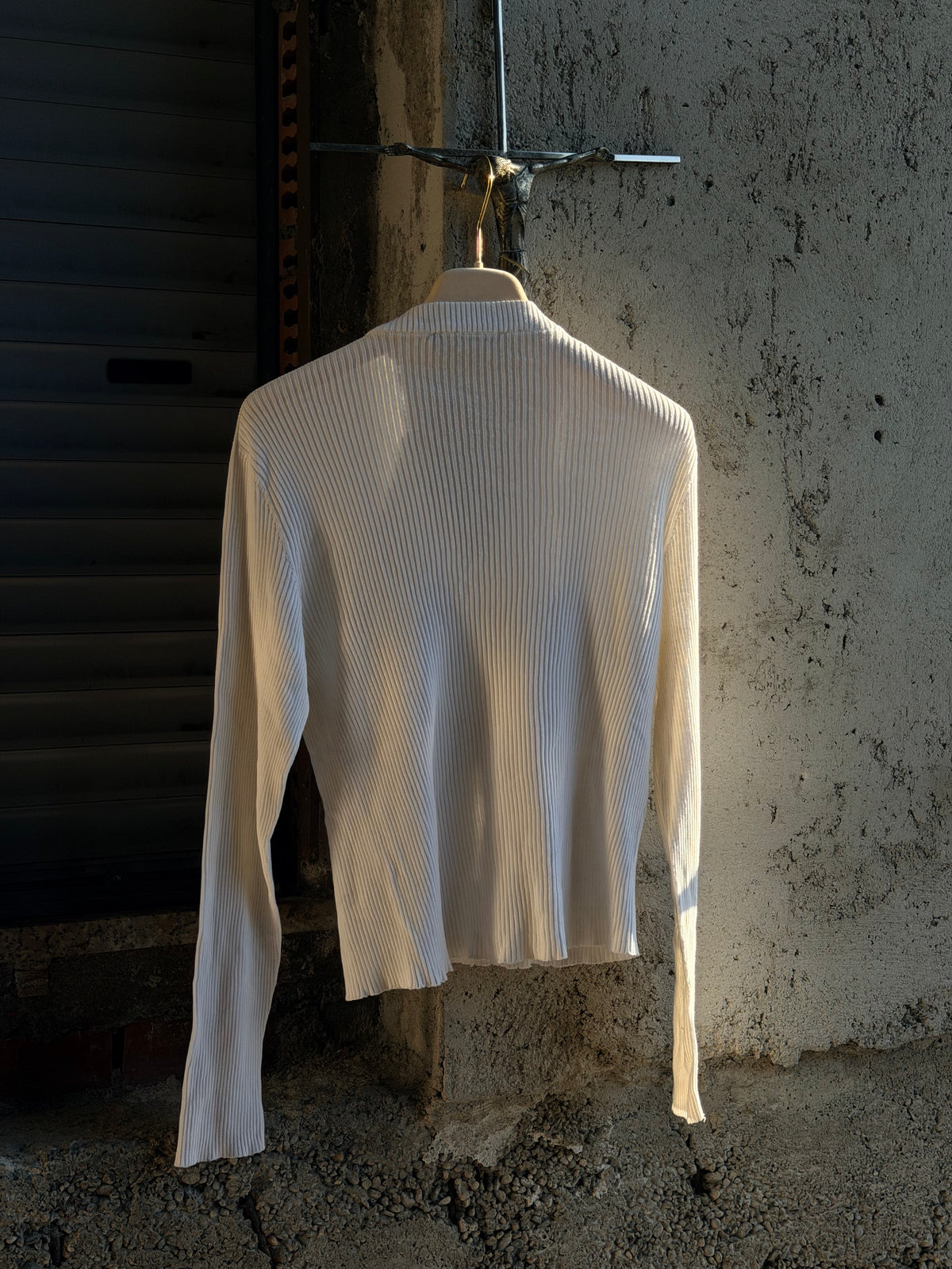 DOLCE & GABBANA BUTTON V-NECK SWEATER