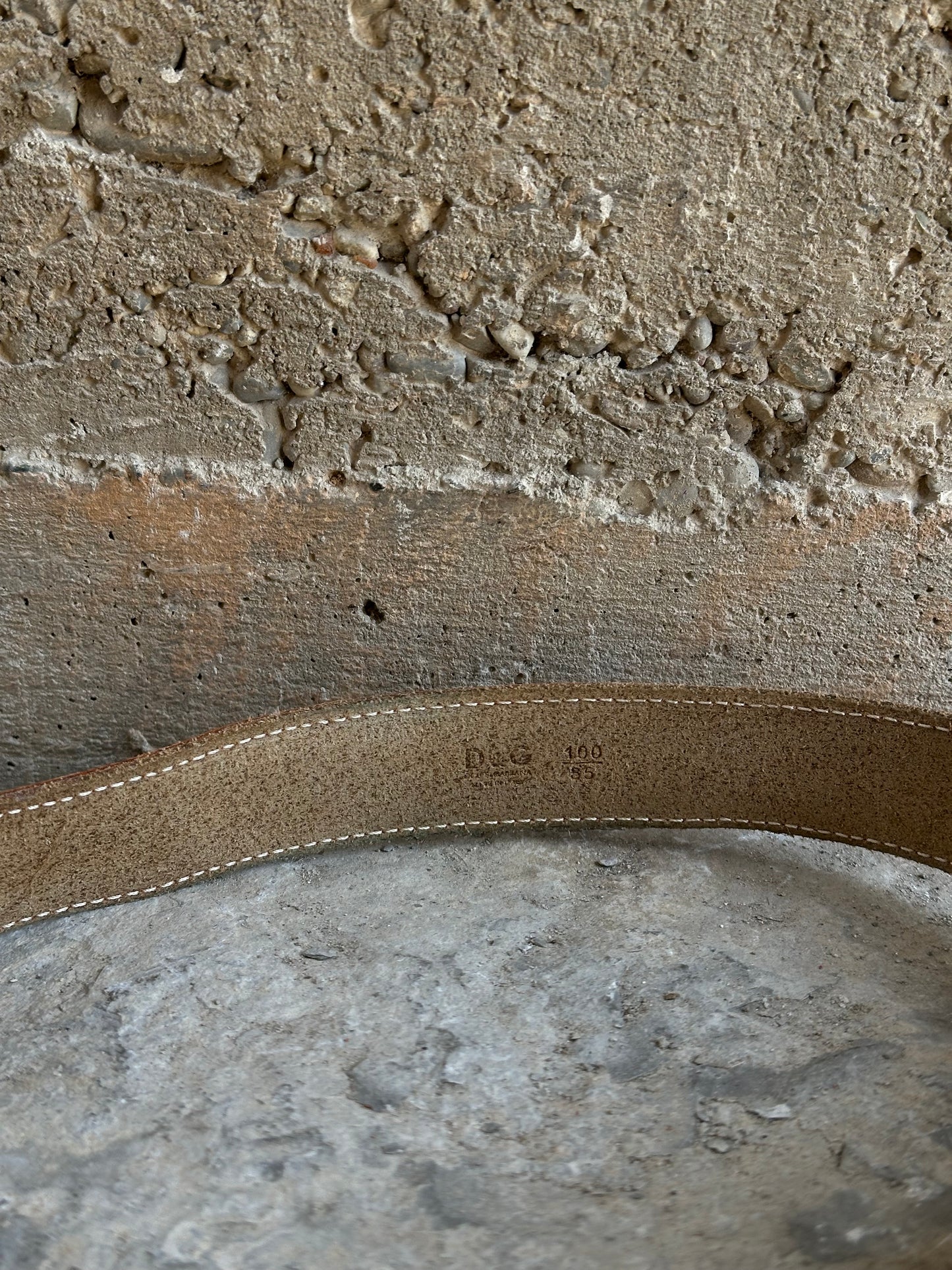 DOLCE & GABBA BROWN LEATHER BELT