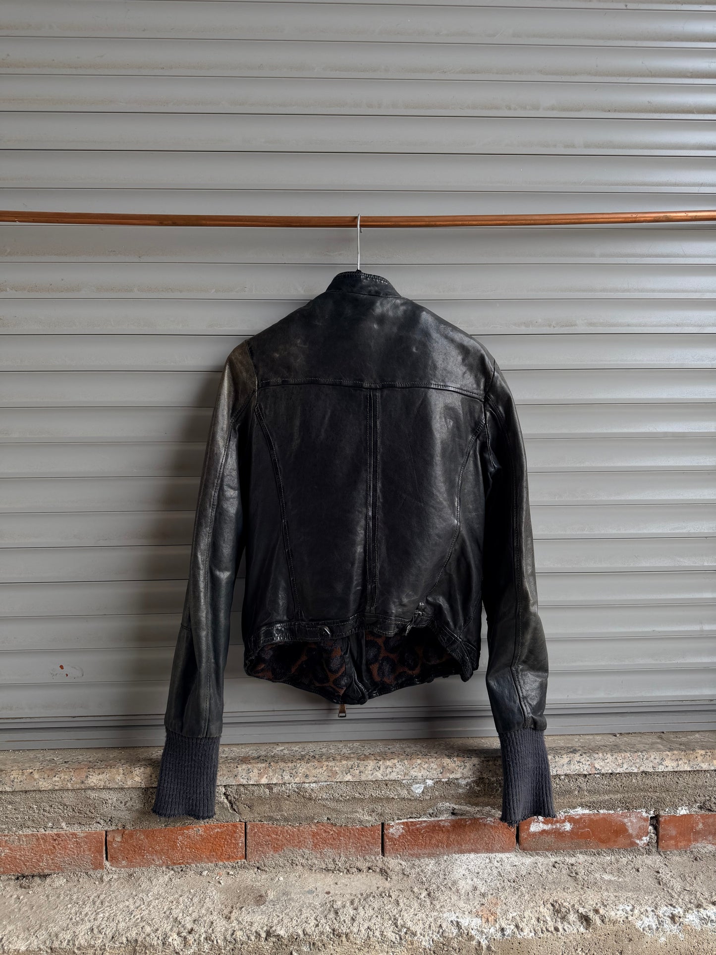 GIORGIO BRATO WASHED LEATHER JACKET