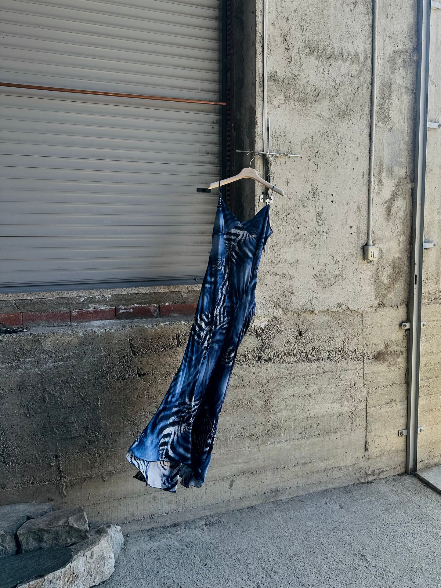 ROBERTO CAVALLI ZEBRA BLUE DRESS