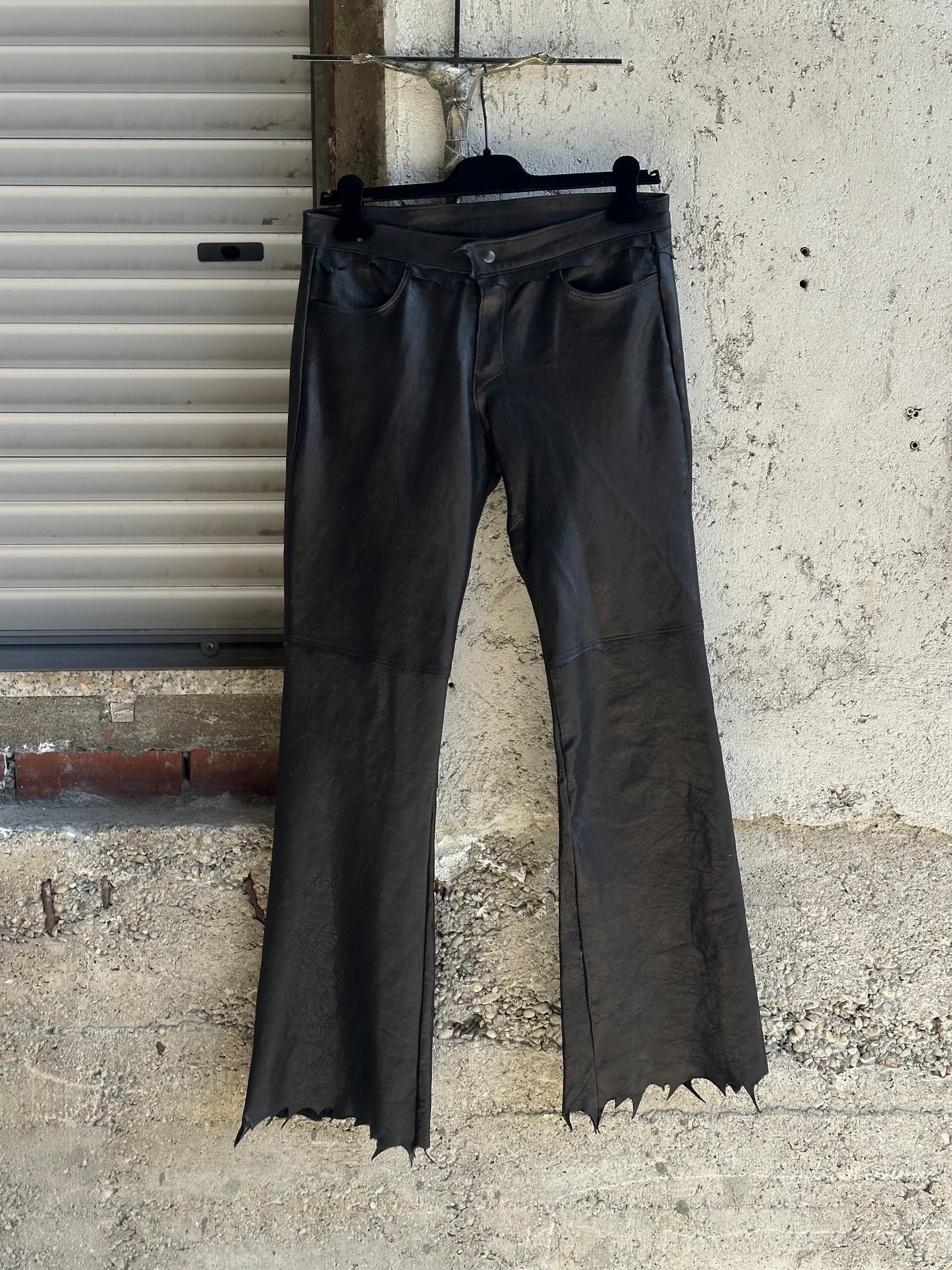 ALEKSANDER CECCO “ALEYA” BOOTCUT LEATHER PANTS