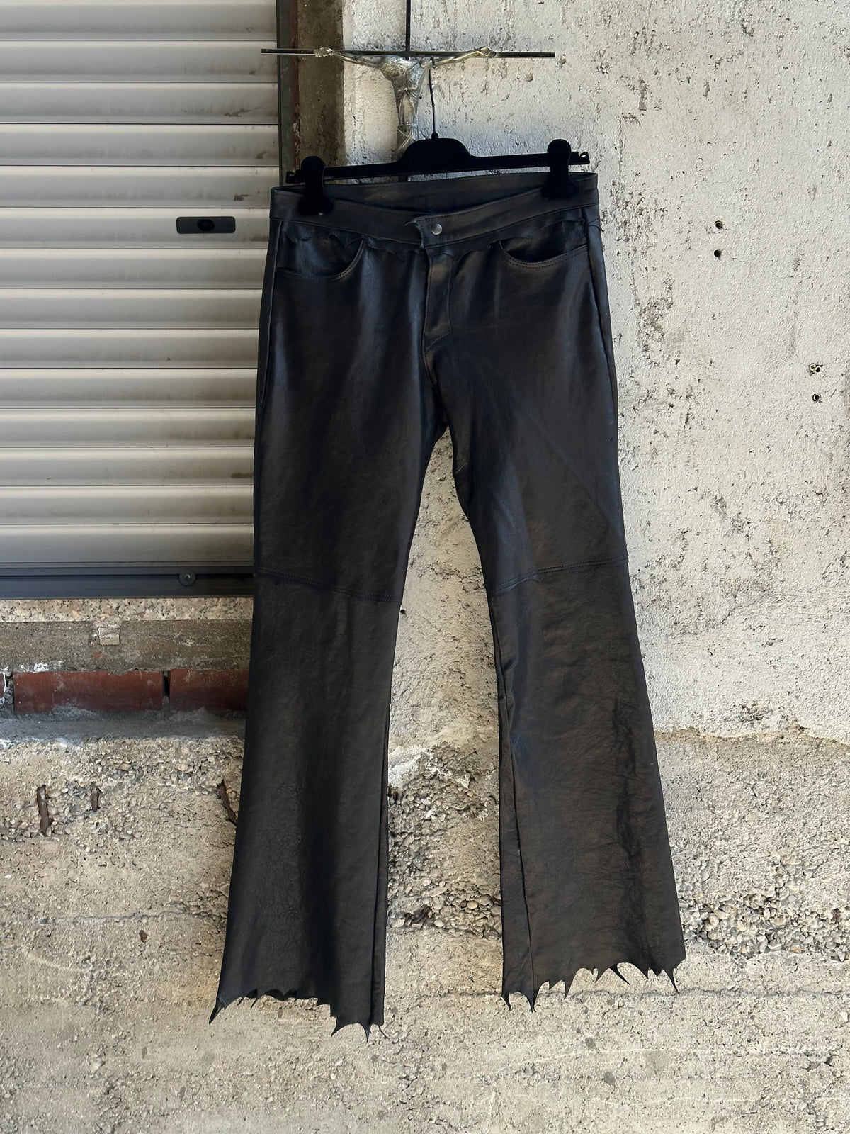 ALEKSANDER CECCO “ALEYA” BOOTCUT LEATHER PANTS