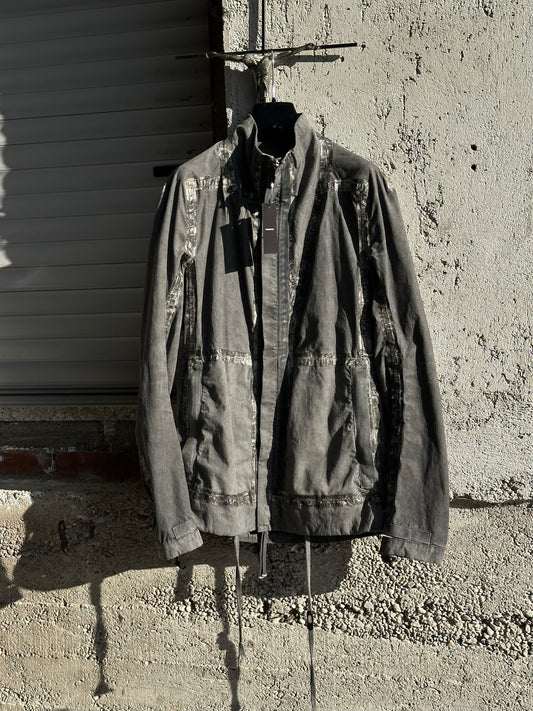 BORIS BIDJAN SABERI GREY CAMO JACKET