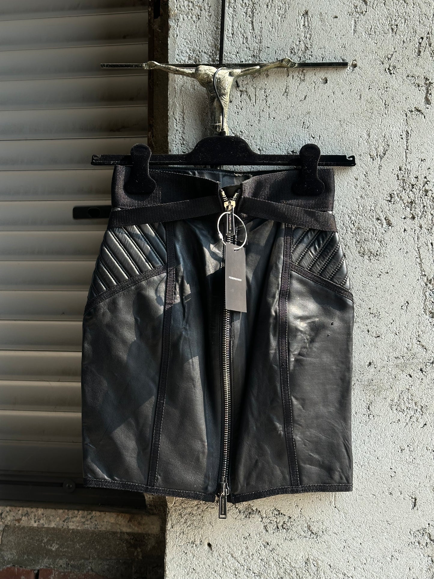 DSQUARED2 LEATHER MOTOR SHIRT
