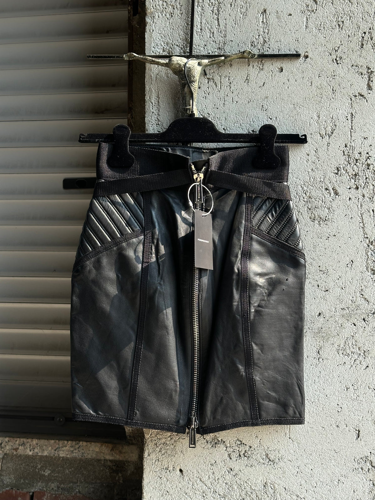 DSQUARED2 LEATHER MOTOR SHIRT