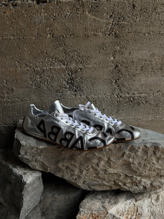 DOLCE & GABBANA SILVER SNEAKERS