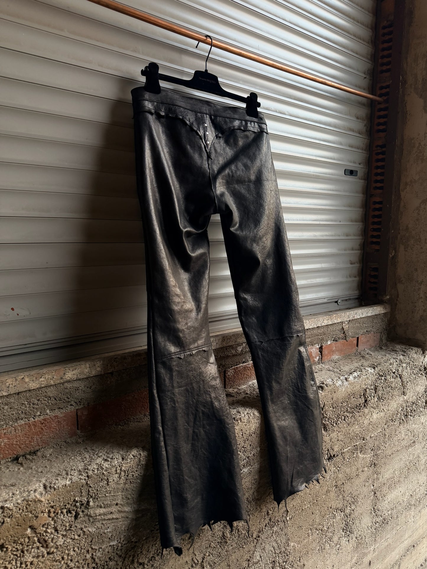 ALEKSANDER CECCO “ALEYA” BOOTCUT LEATHER PANTS