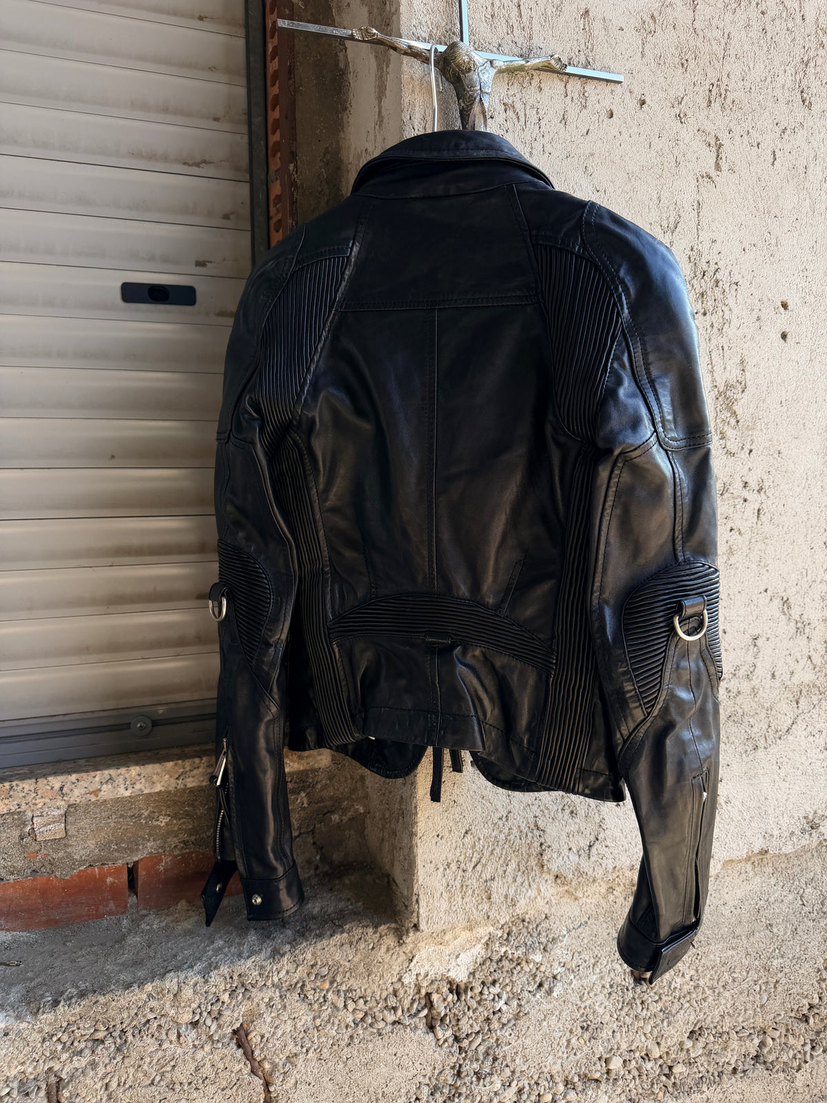 DSQUARED2 LEATHER MOTOR BLAZER
