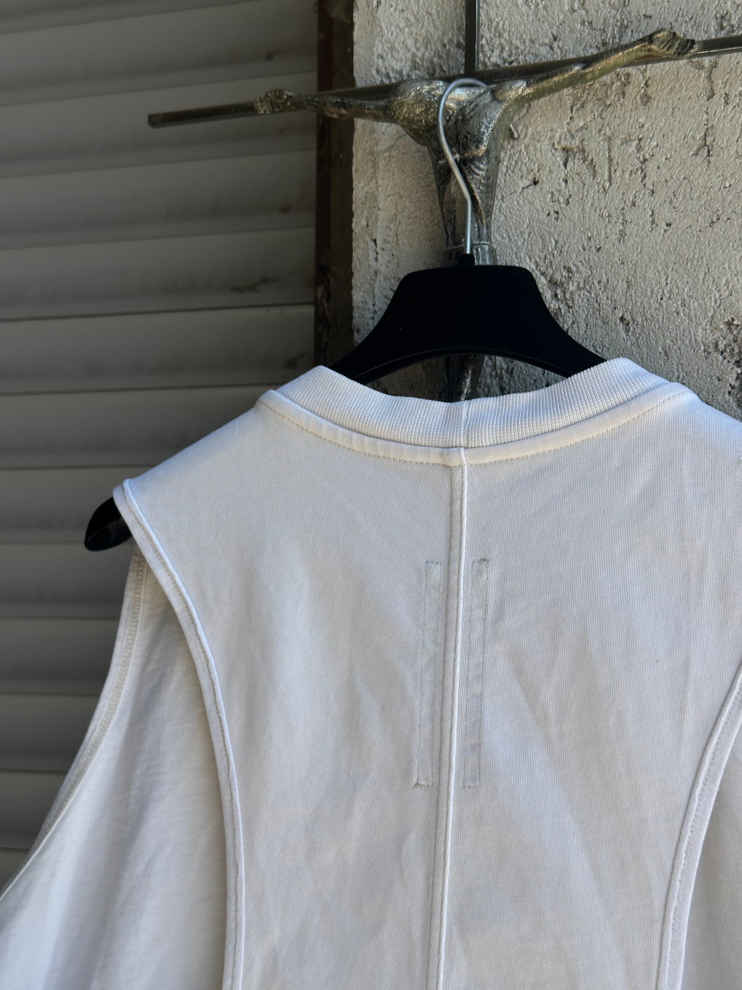 RICK OWENS WHITE TANK TOP