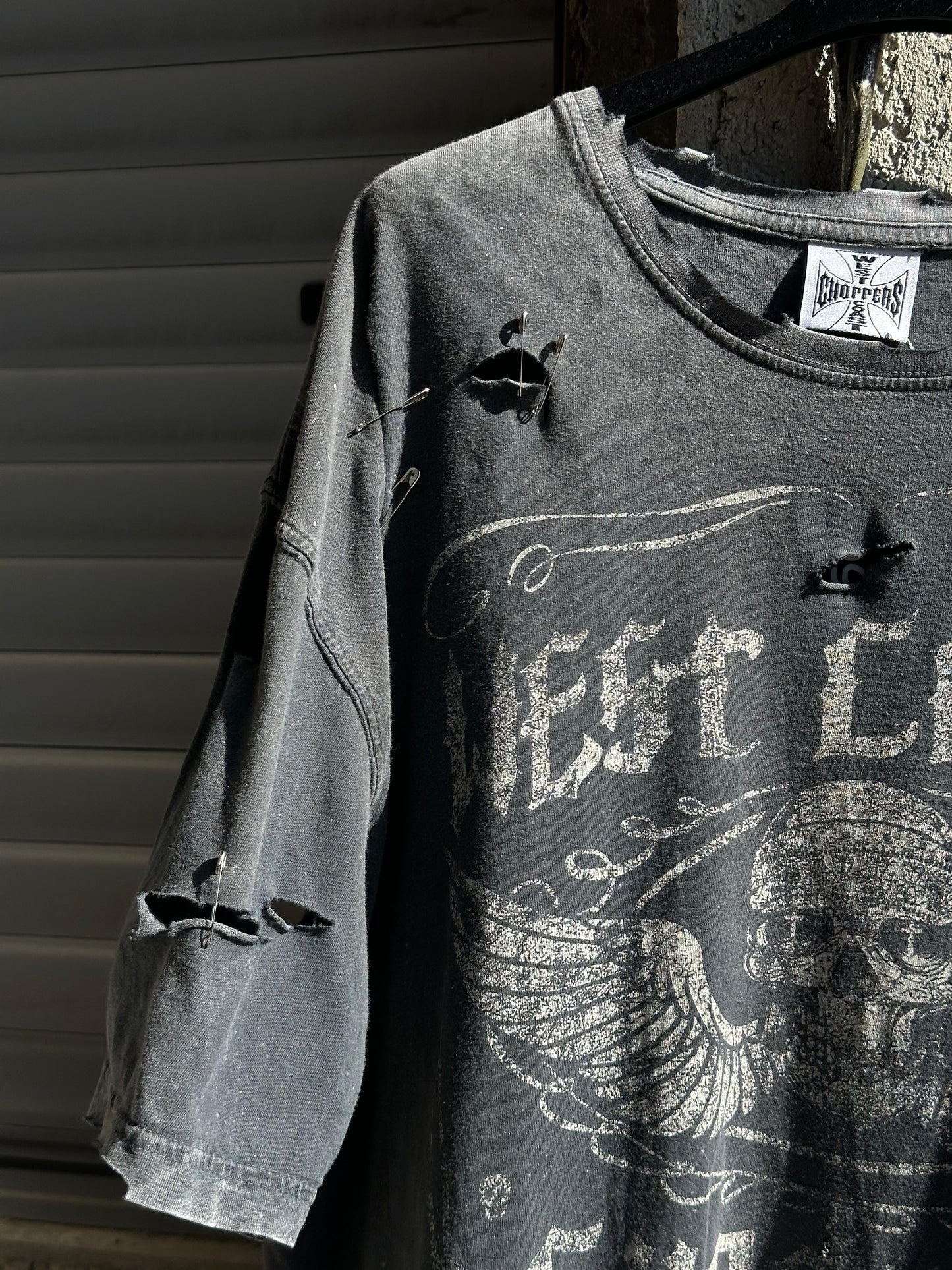 WEST COAST CHOPPERS *RIDE HARD SUCKER* DISTRESSED T-SHIRT