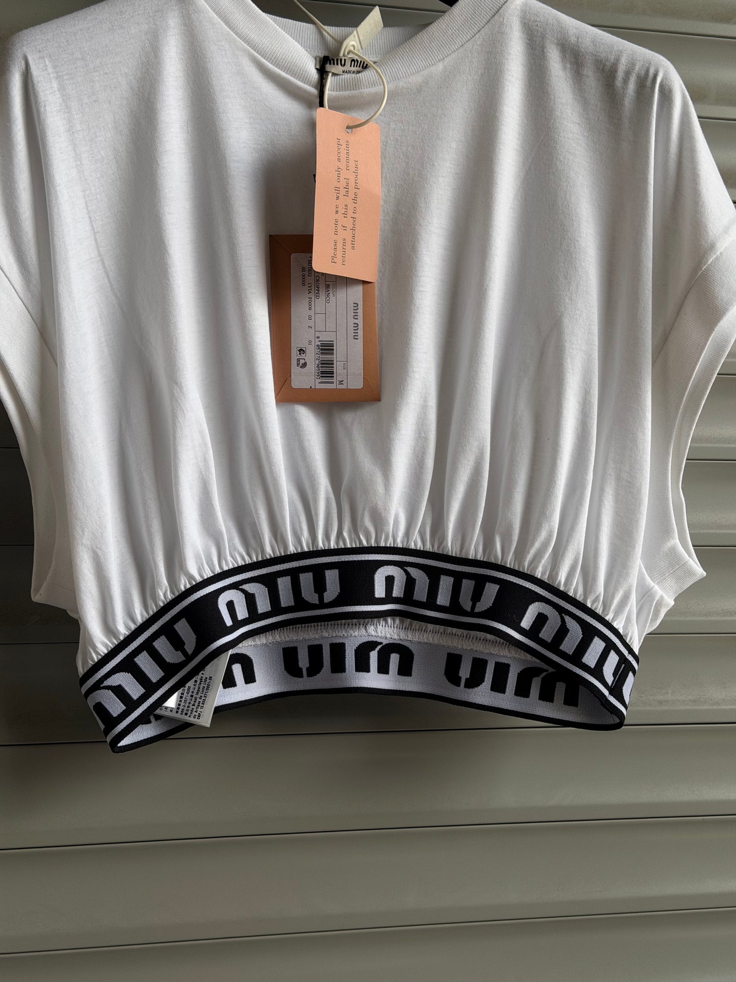 MIU MIU CROPPED GYM TOP