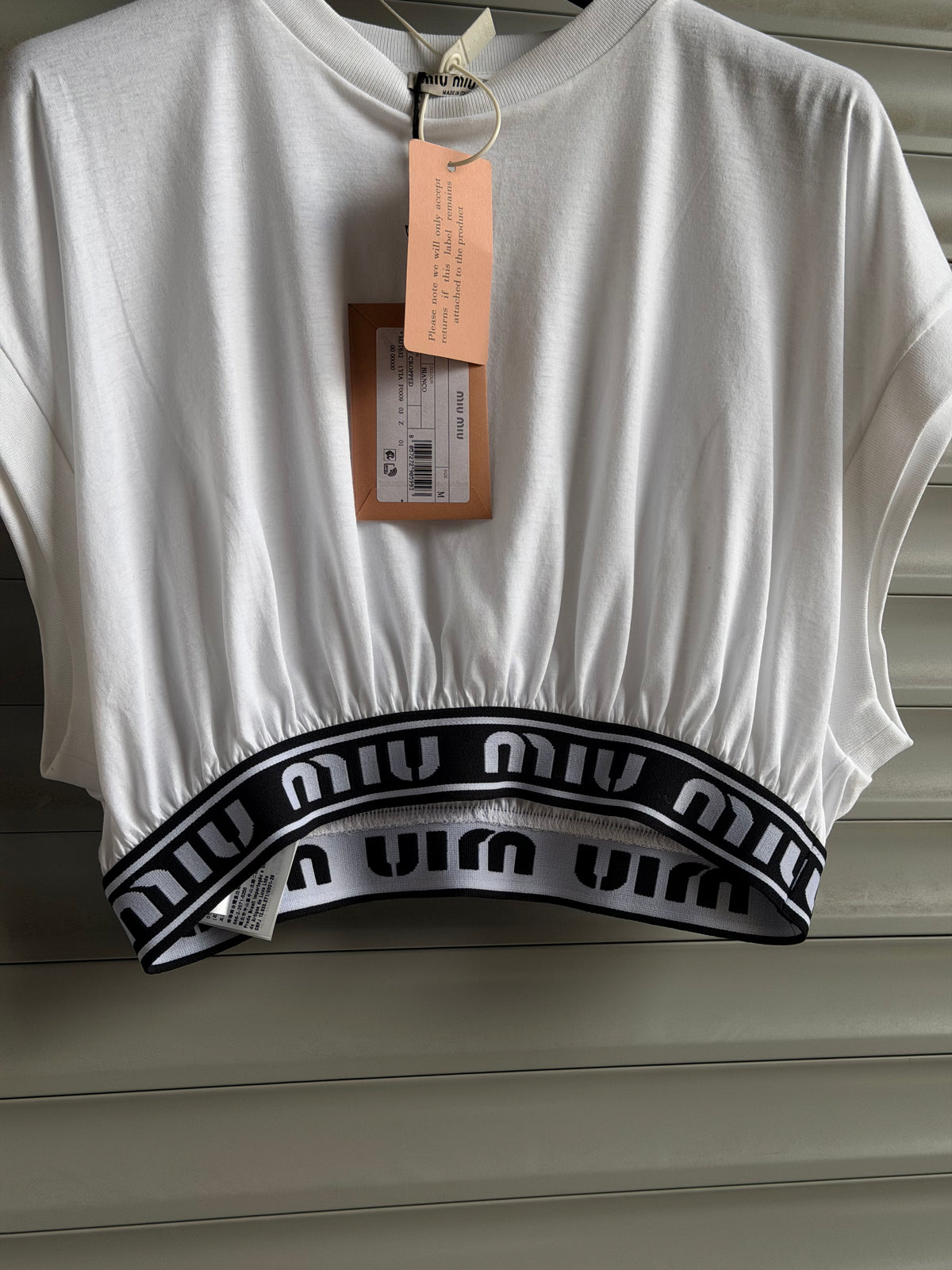 MIU MIU CROPPED GYM TOP