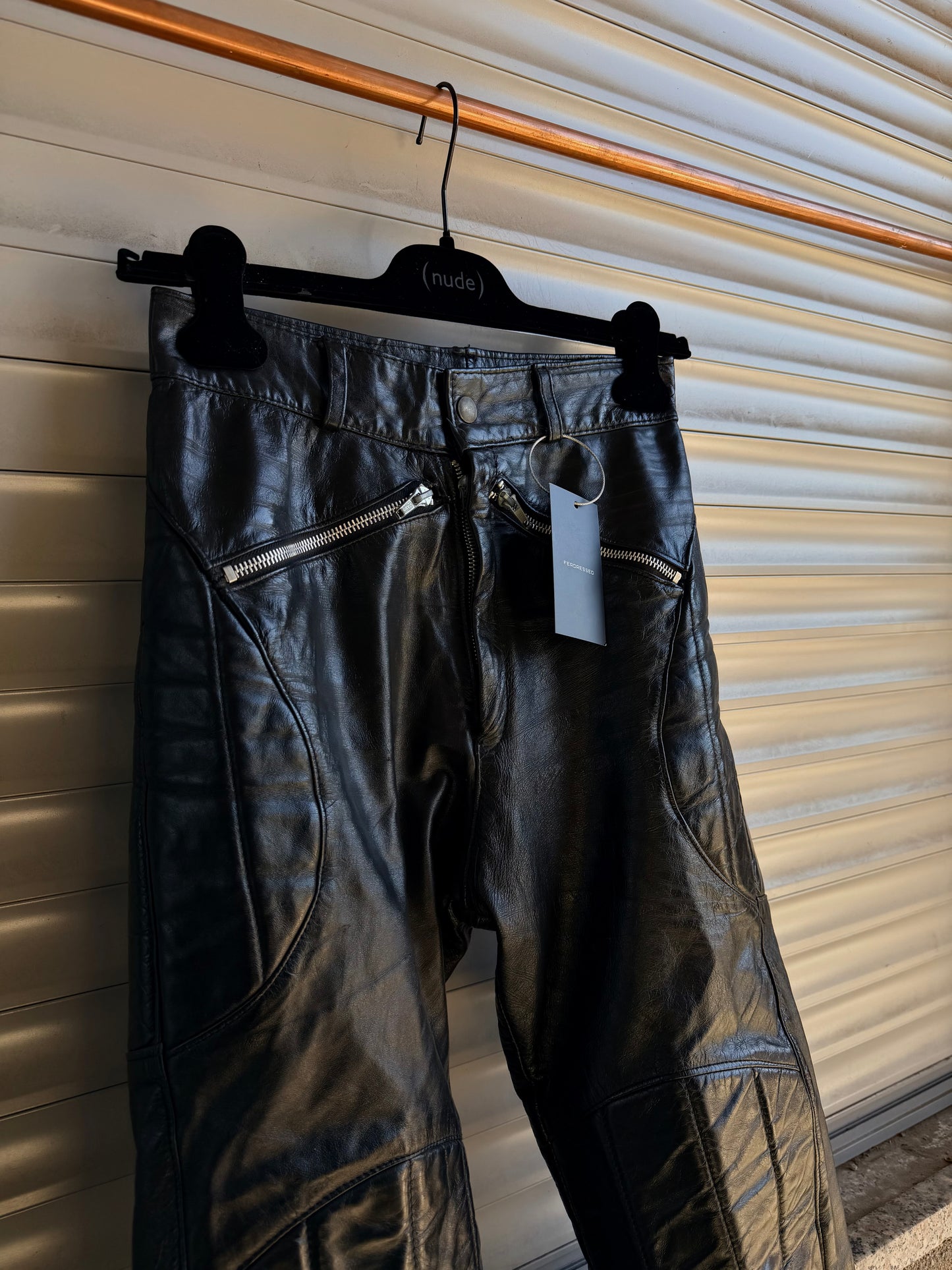 MOTOR LEATHER TROUSERS