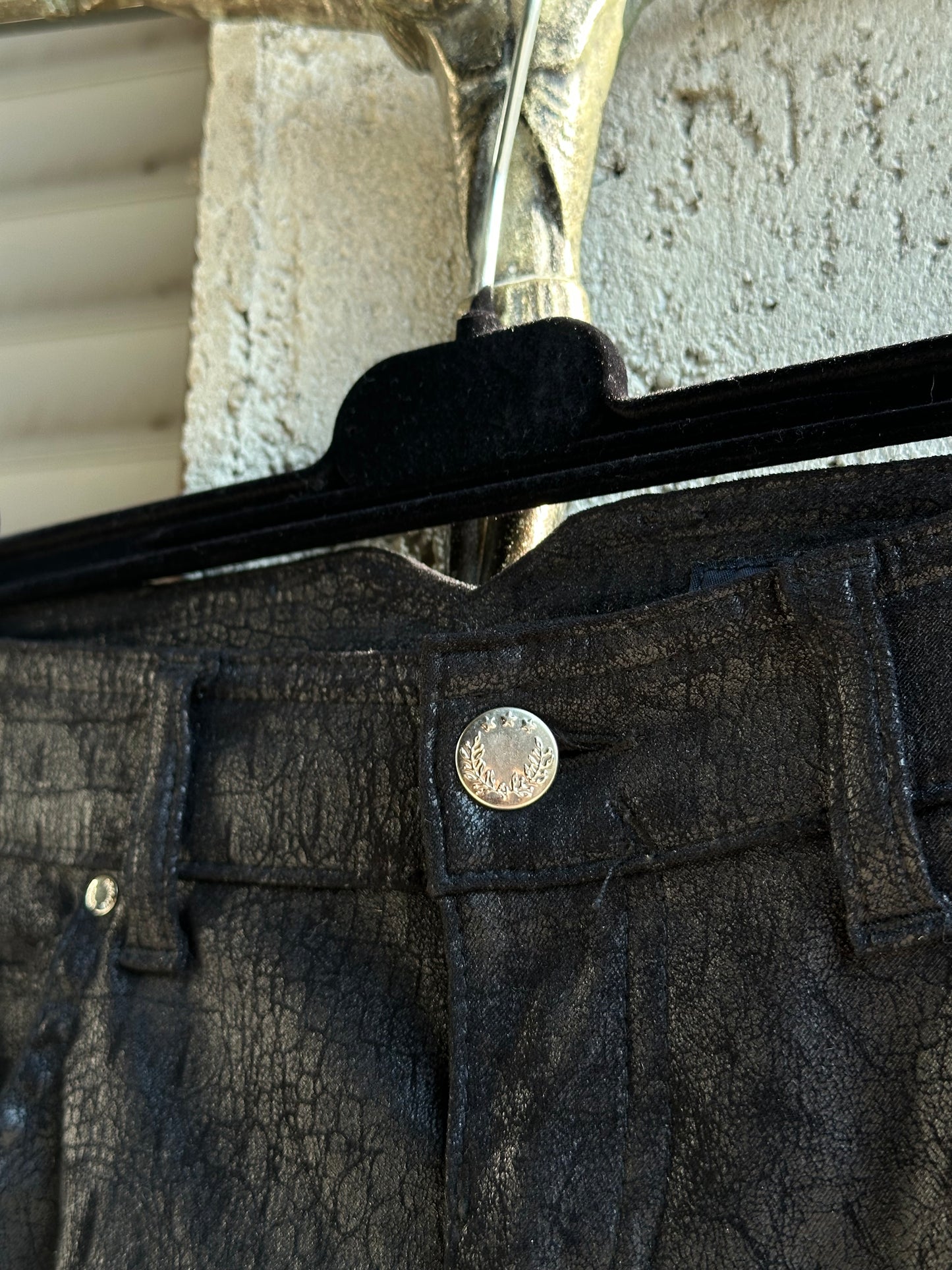 ARMANI SKINNY ELASTIC CROCO PANTS