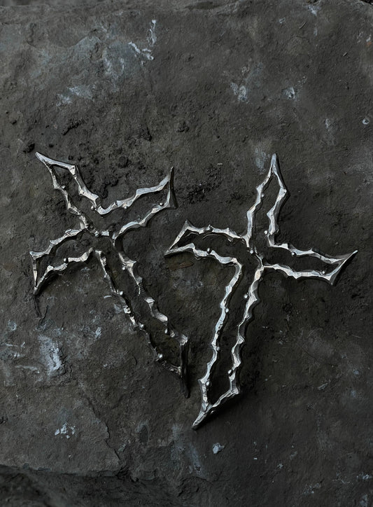 HAILVMARY HUGE CROSS EARRINGS