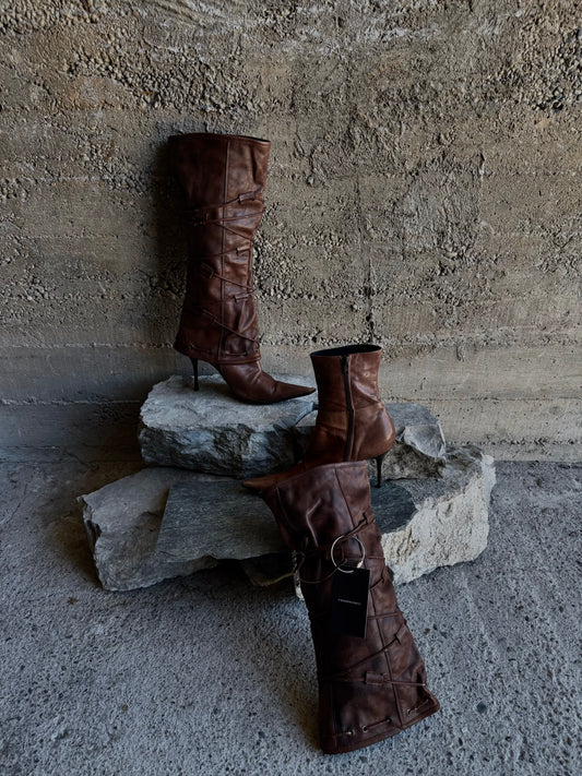 OVER WARMERS LACED BOOTS