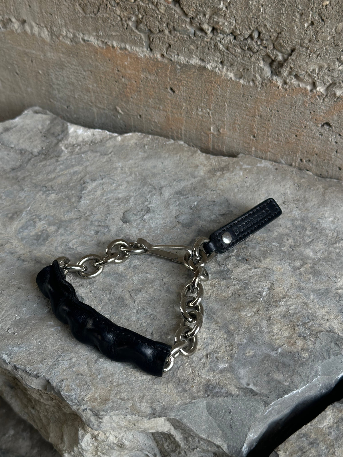 DSQUARED2 LEATHER CHAIN BRACELET