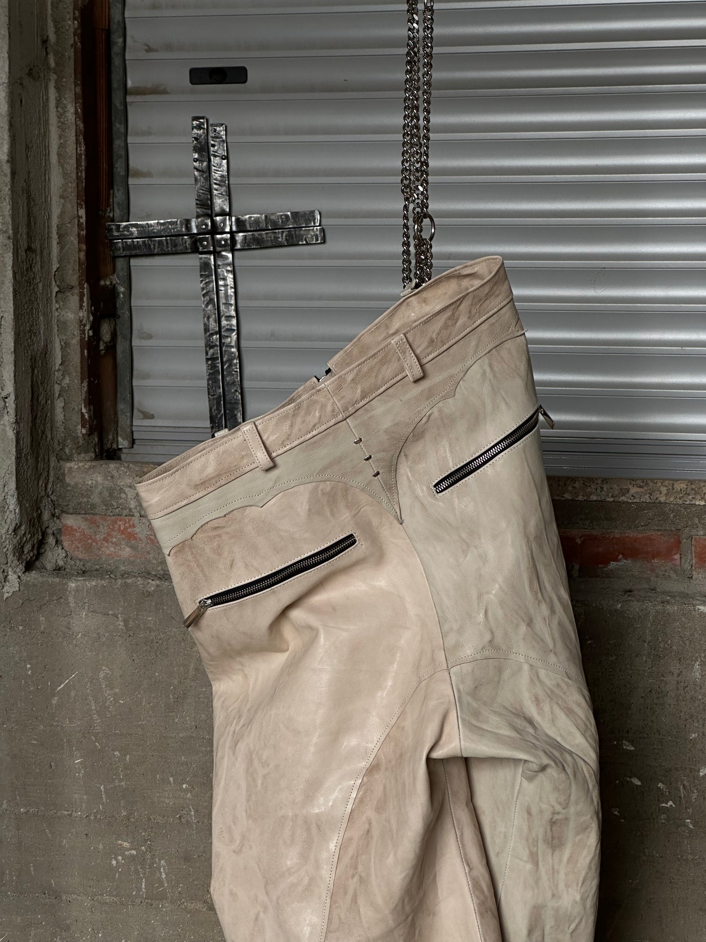 ALEKSANDER CECCO LUX MONUMENTUS LEATHER PANTS