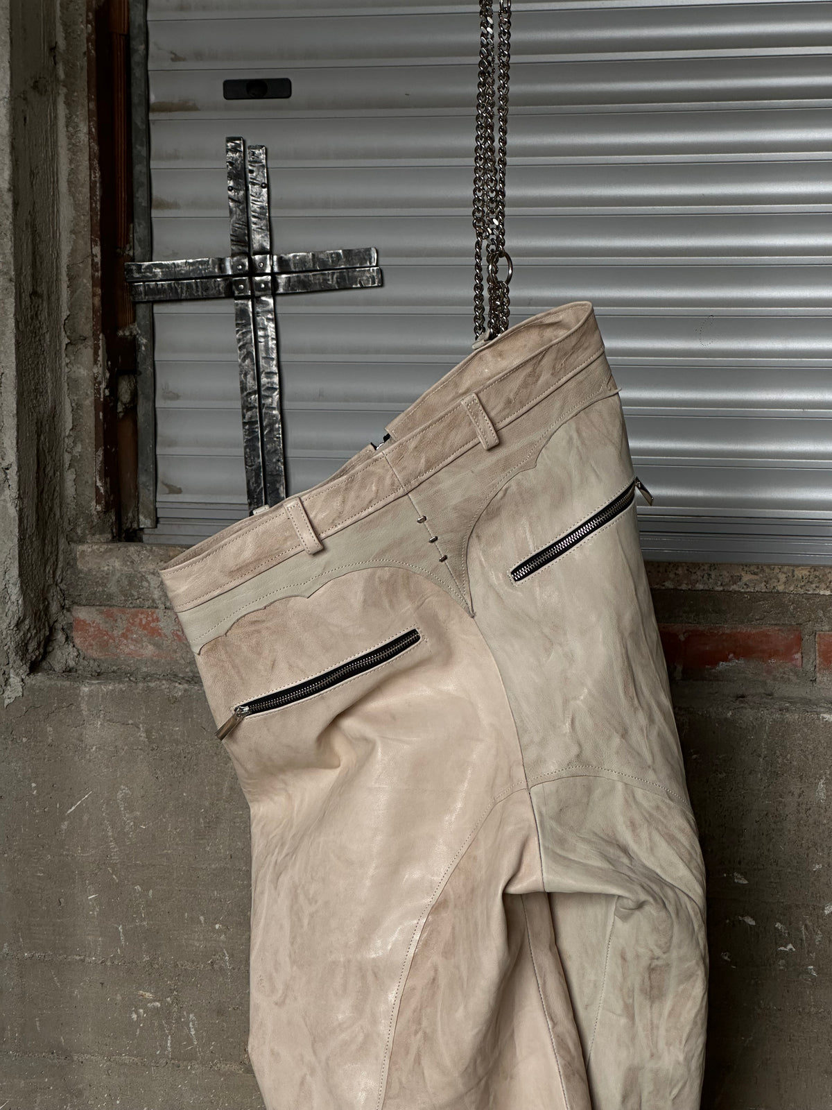 ALEKSANDER CECCO LUX MONUMENTUS LEATHER PANTS