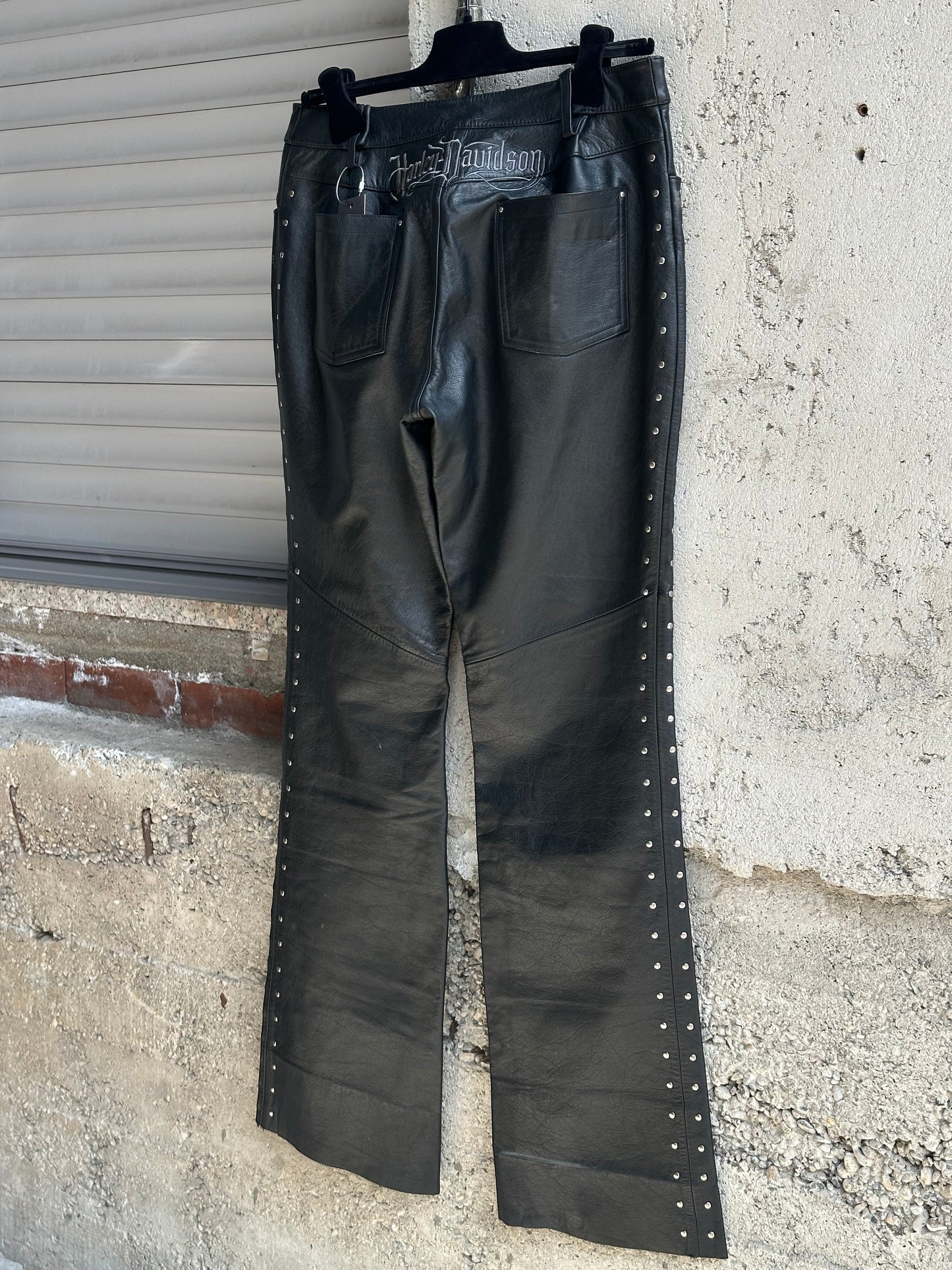 HARLEY DAVIDSON STUDDED LEATHER MOTOR PANTS